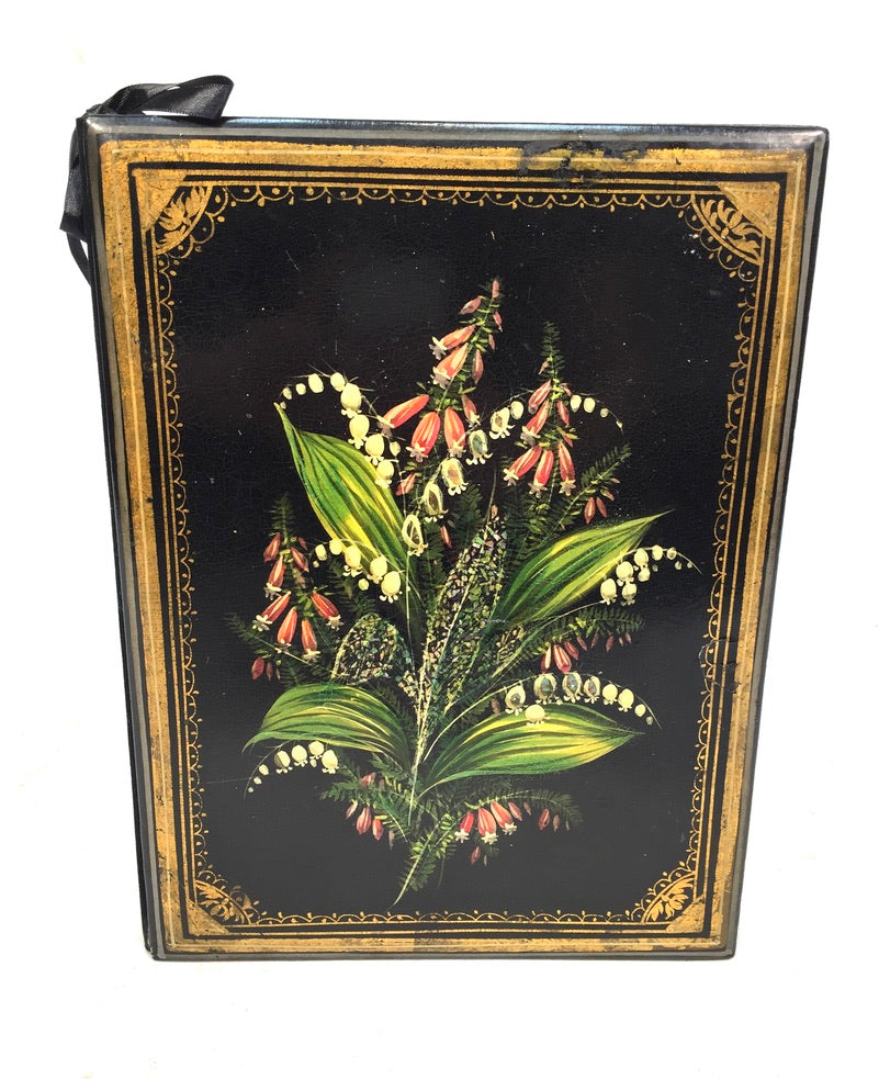Antique 19th Century Victorian Papier Mache Blotter / Notepad Holder c.1890