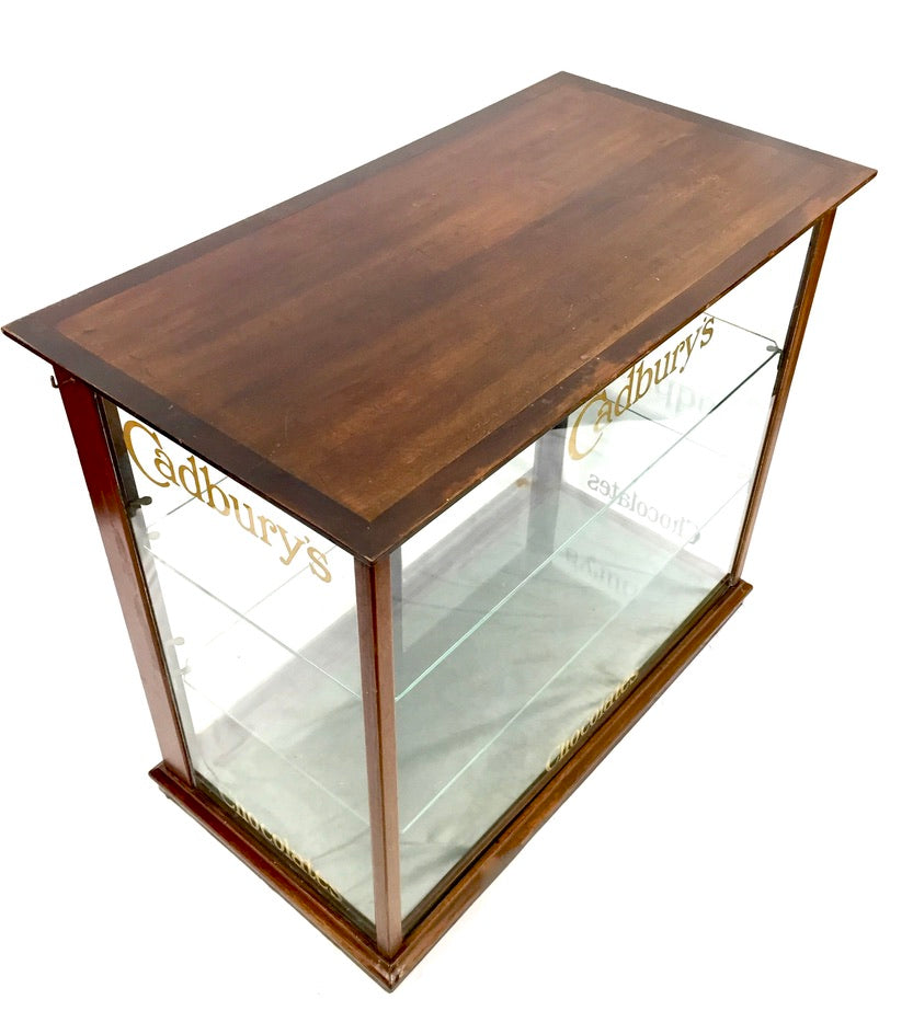 Antique Edwardian Cadbury’s Glass Chocolate Shop Counter Sweet Display Cabinet