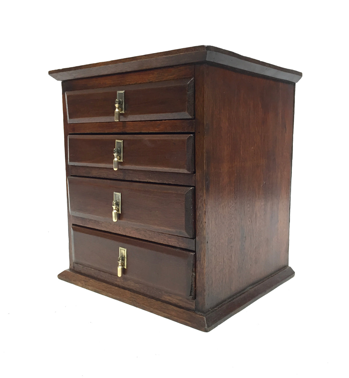 Antique Tabletop Wooden Chest of Drawers / Filing Storage Box Cabinet c.1950