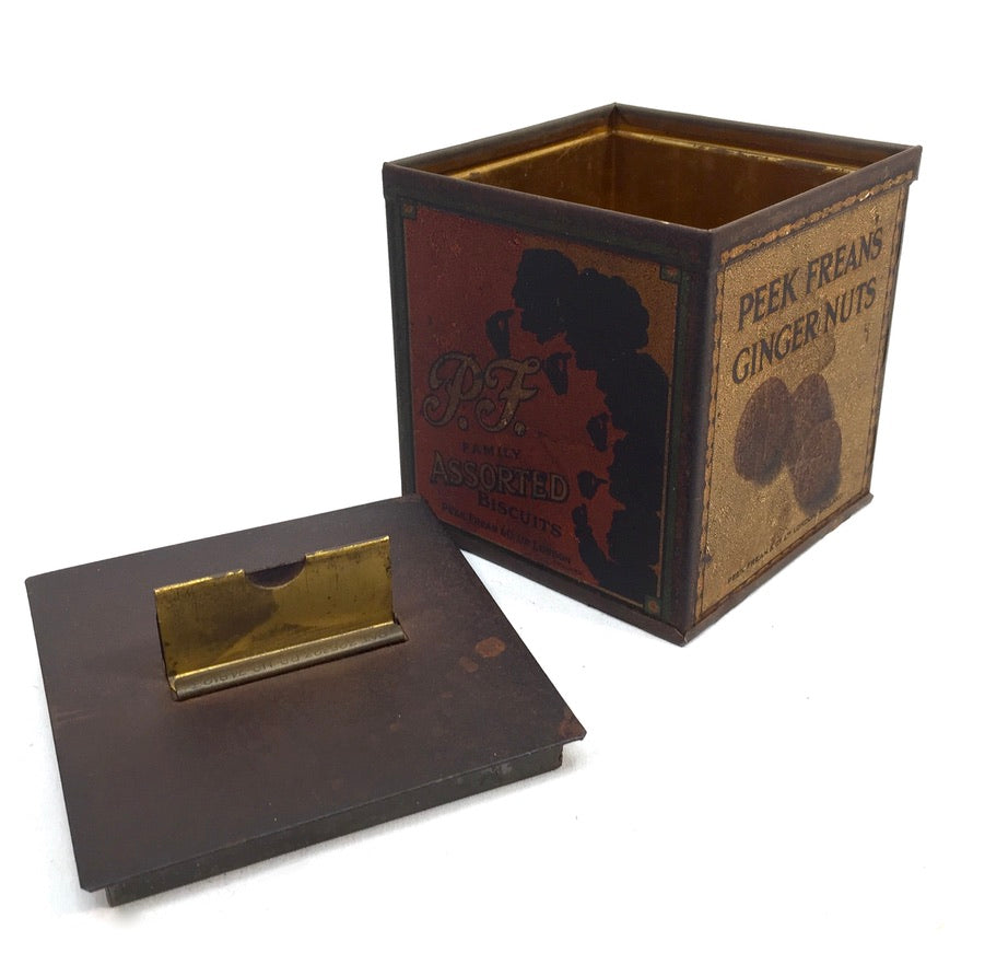 Antique Advertising - Peek Frean & Co Biscuit Tin Counter String Dispenser c1930