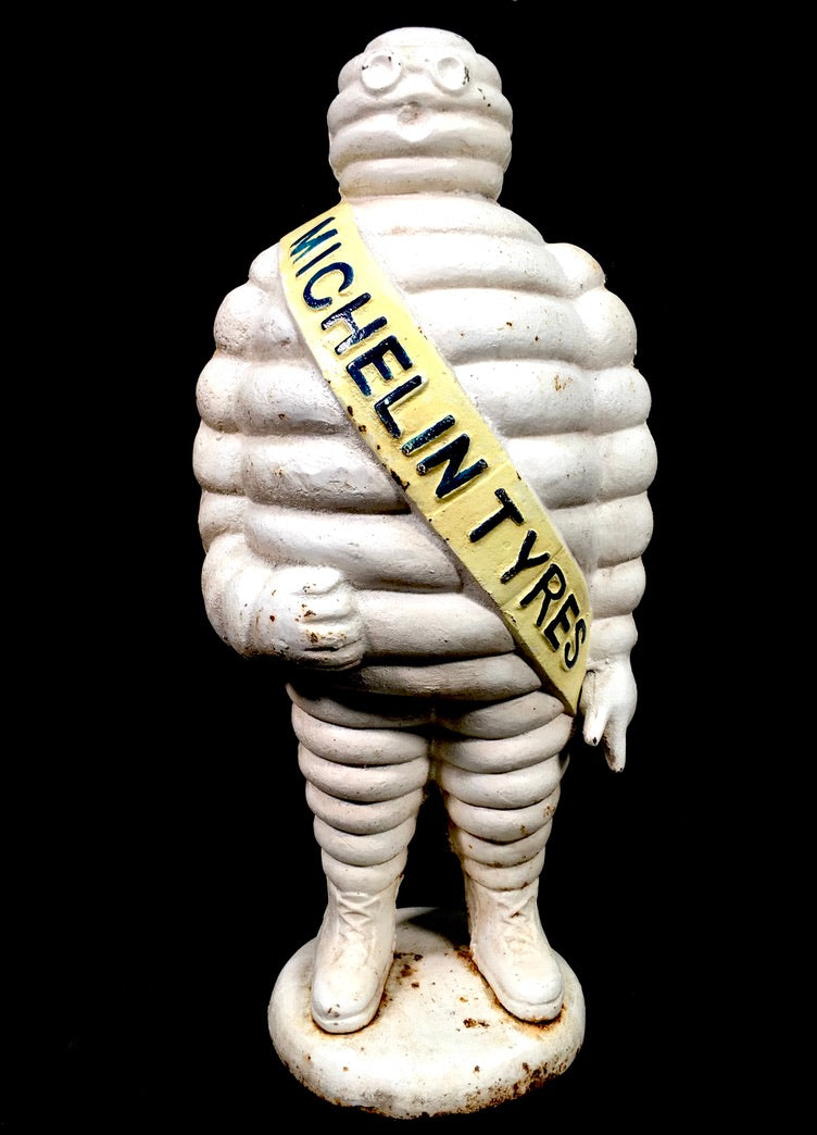 Antique Advertising 1940s Original Cast-iron Garage Michelin Man Bibendum Statue