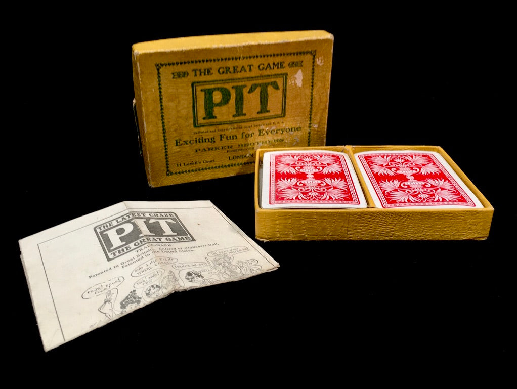 Antique Boxed Pit Trading Playing Card Game Playing Deck / Complete c.1910