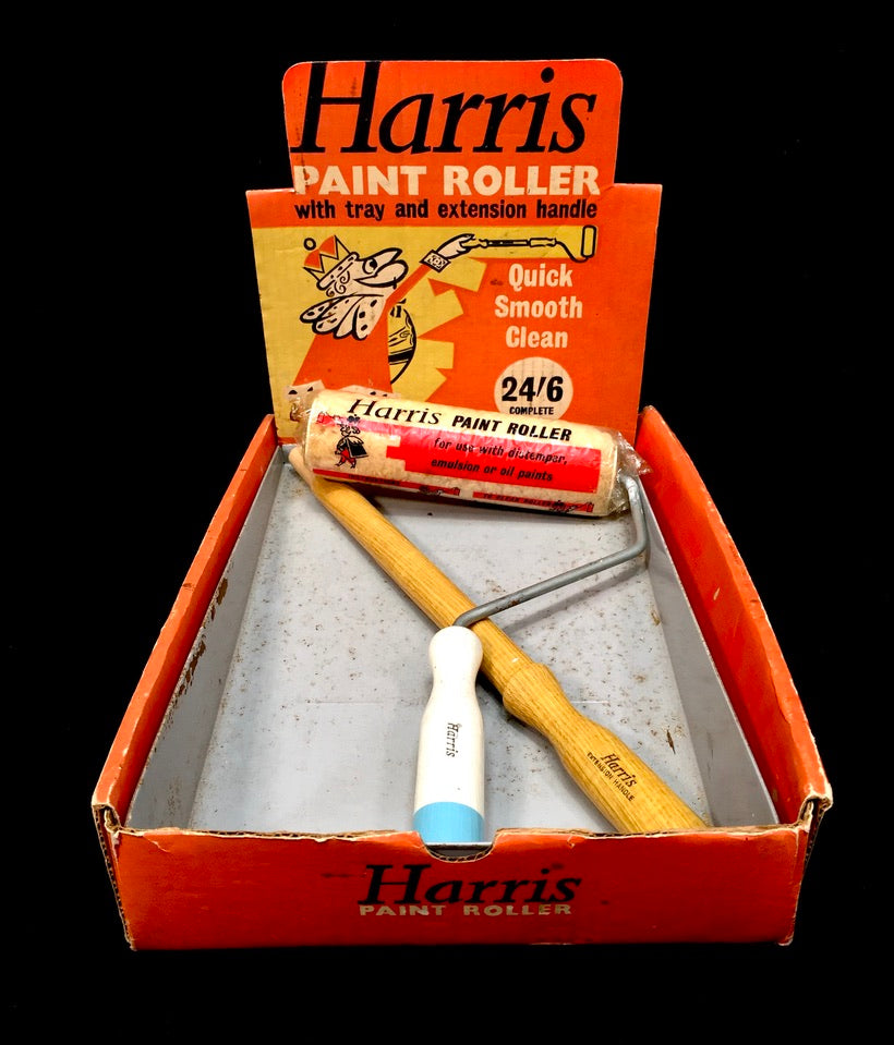 Antique Advertising - Vintage Unused Harris Paint Roller Set / Complete c1960