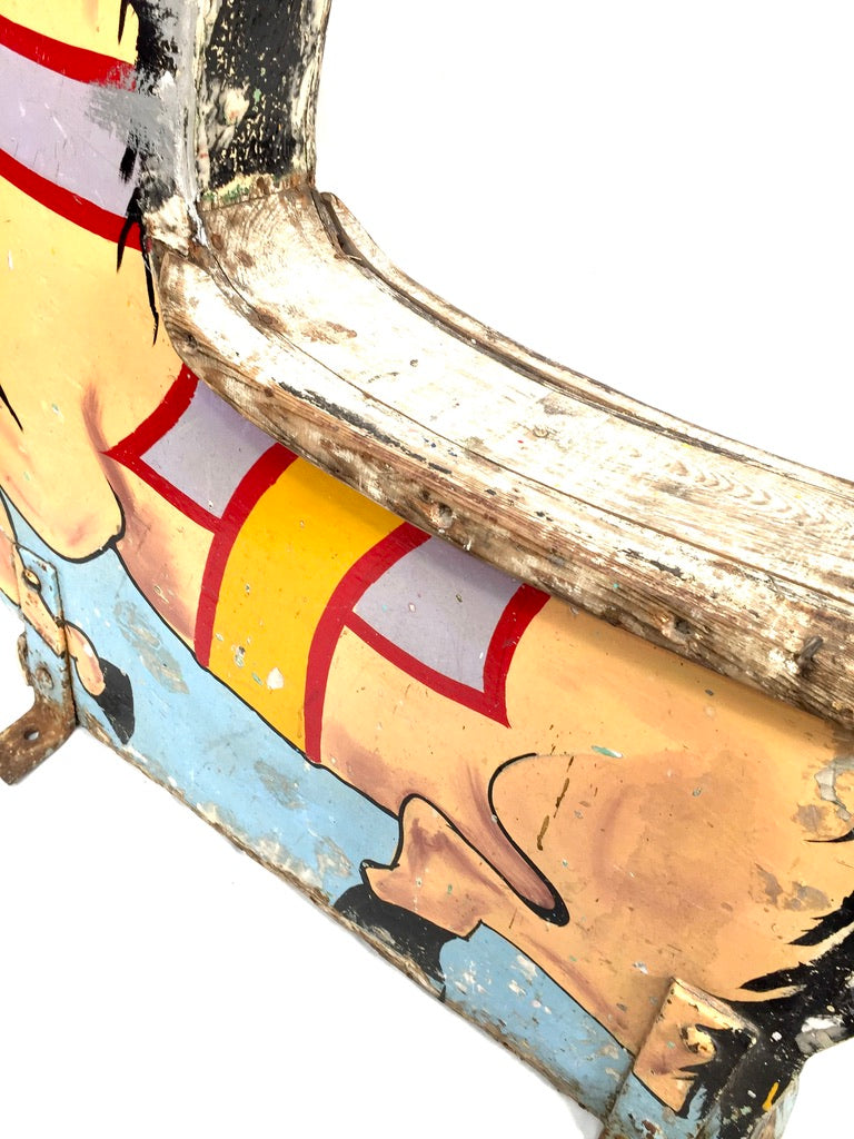 Antique Hand Painted Salvaged Fairground Carousel Animal Horse Figure / Ride