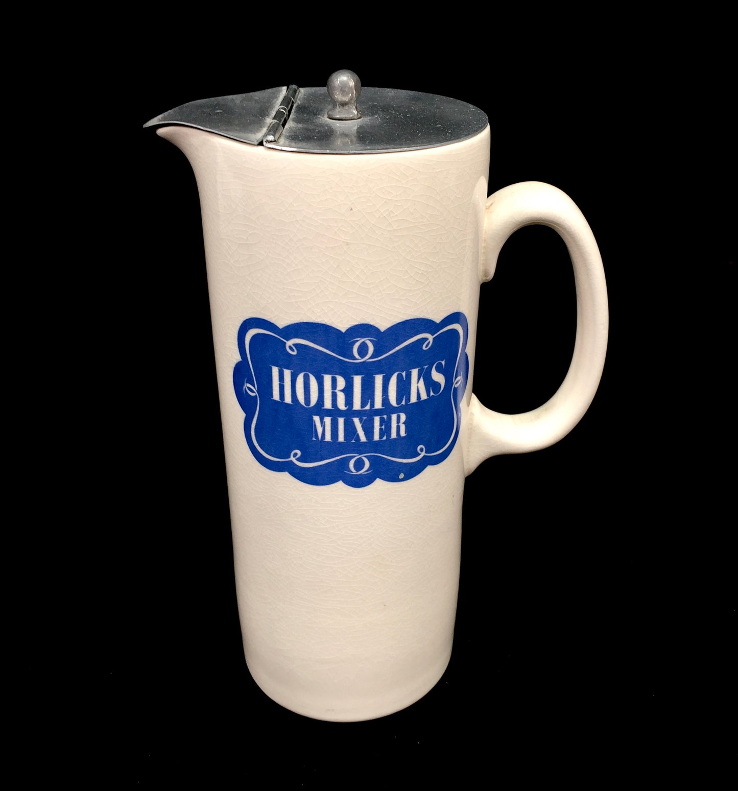 Vintage 1960s Alfred Meakin Ceramic Kitchen Horlicks Mixer Jug & Lid Kitchenalia