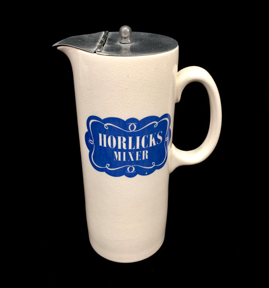 Vintage 1960s Alfred Meakin Ceramic Kitchen Horlicks Mixer Jug & Lid Kitchenalia