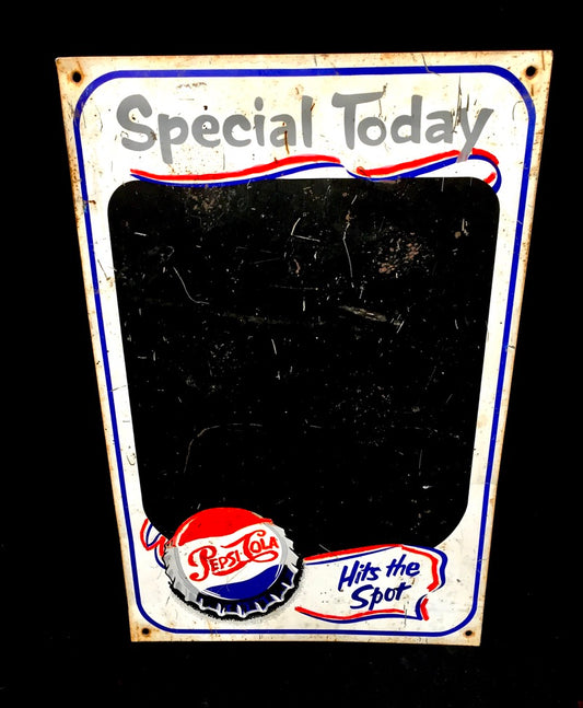 Antique American Advertising Pepsi Cola Specials Today Chalk Board Display Sign