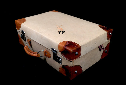 Antique Mid 20th Century Suitcase Travel Bag Trunk by Original Bagages Giovanni