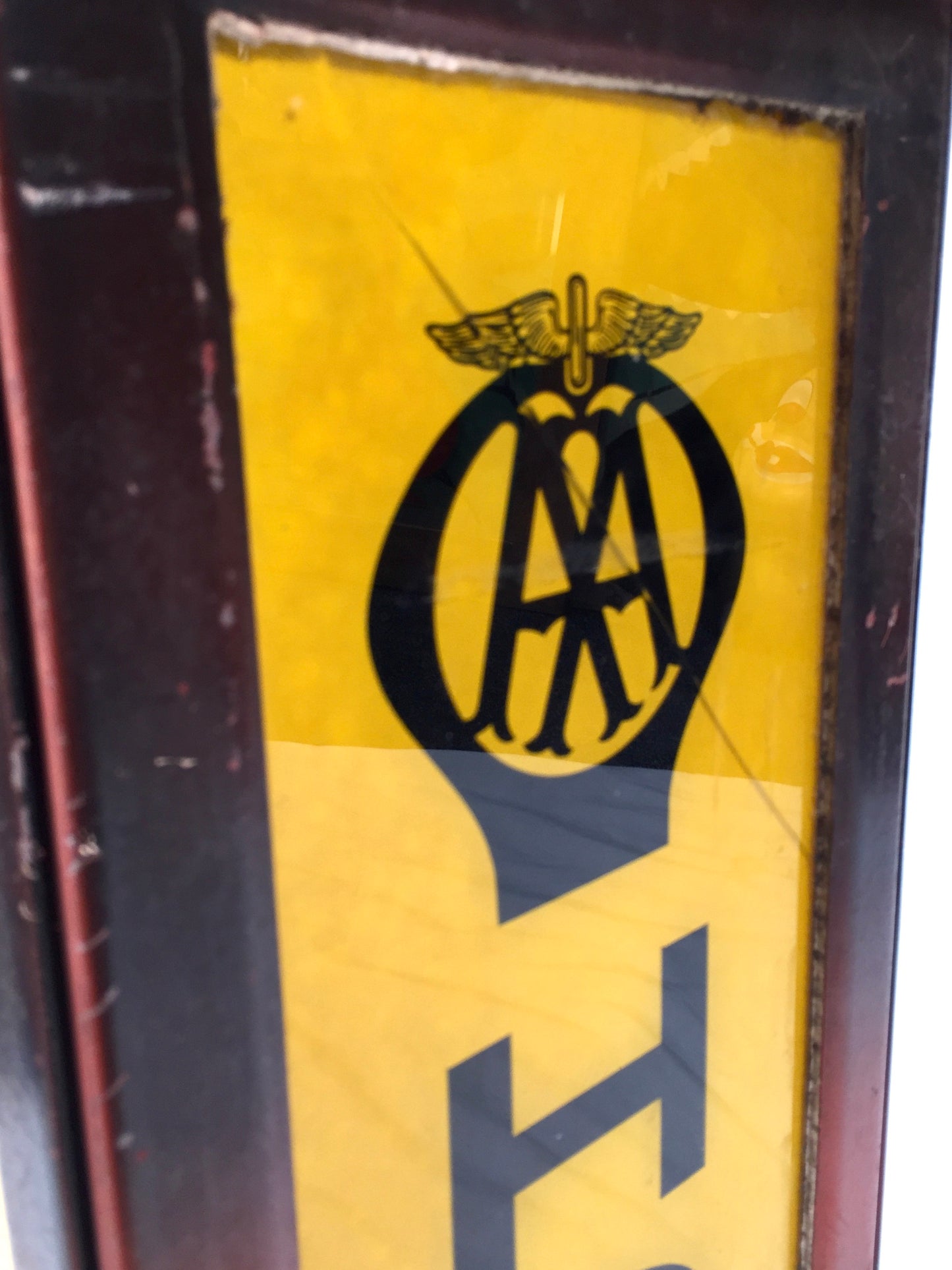Antique Advertising - Original AA Hotel Illuminated Glass & Metal Lightbox Sign
