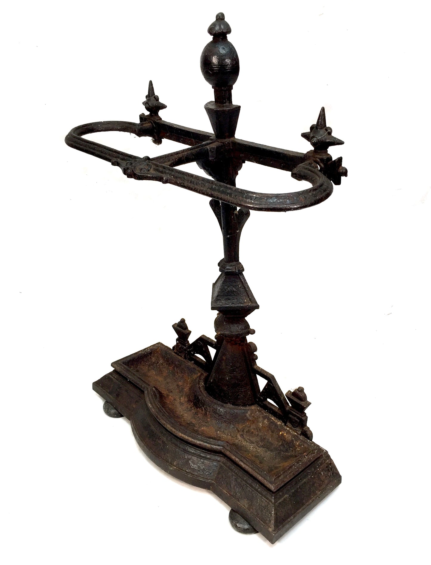 Antique Victorian Metal Black Cast Iron Entrance Hall Umbrella Stick Stand c1900