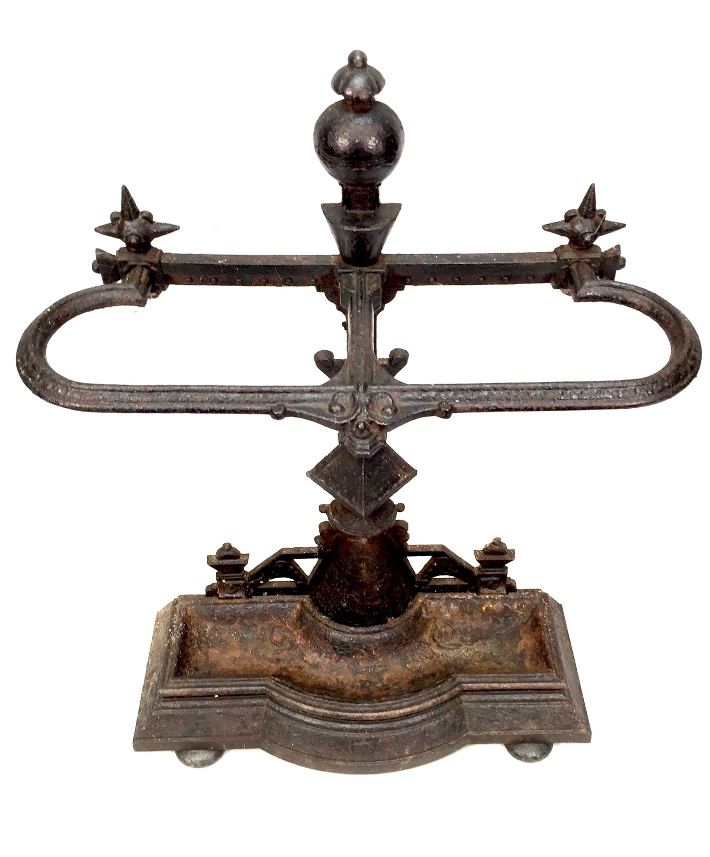Antique Victorian Metal Black Cast Iron Entrance Hall Umbrella Stick Stand c1900
