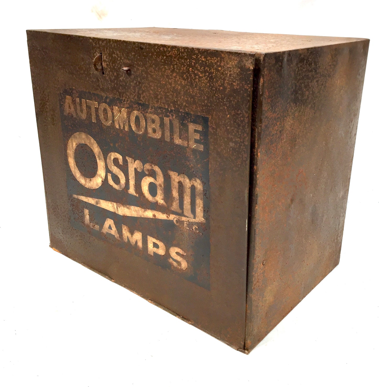 Antique Advertising - Osram Automotive Lamps / Shop Garage Display Box Cabinet