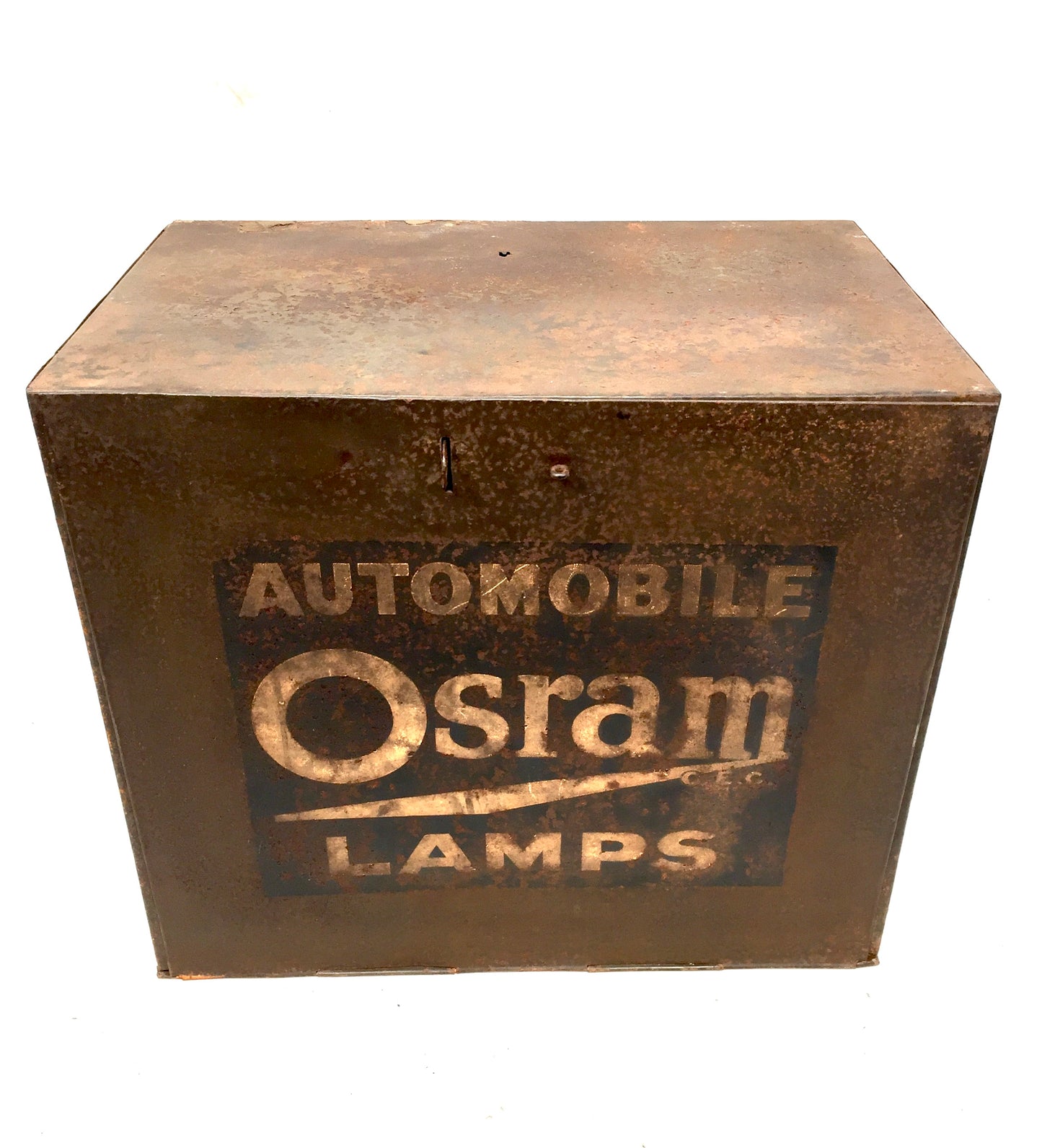 Antique Advertising - Osram Automotive Lamps / Shop Garage Display Box Cabinet