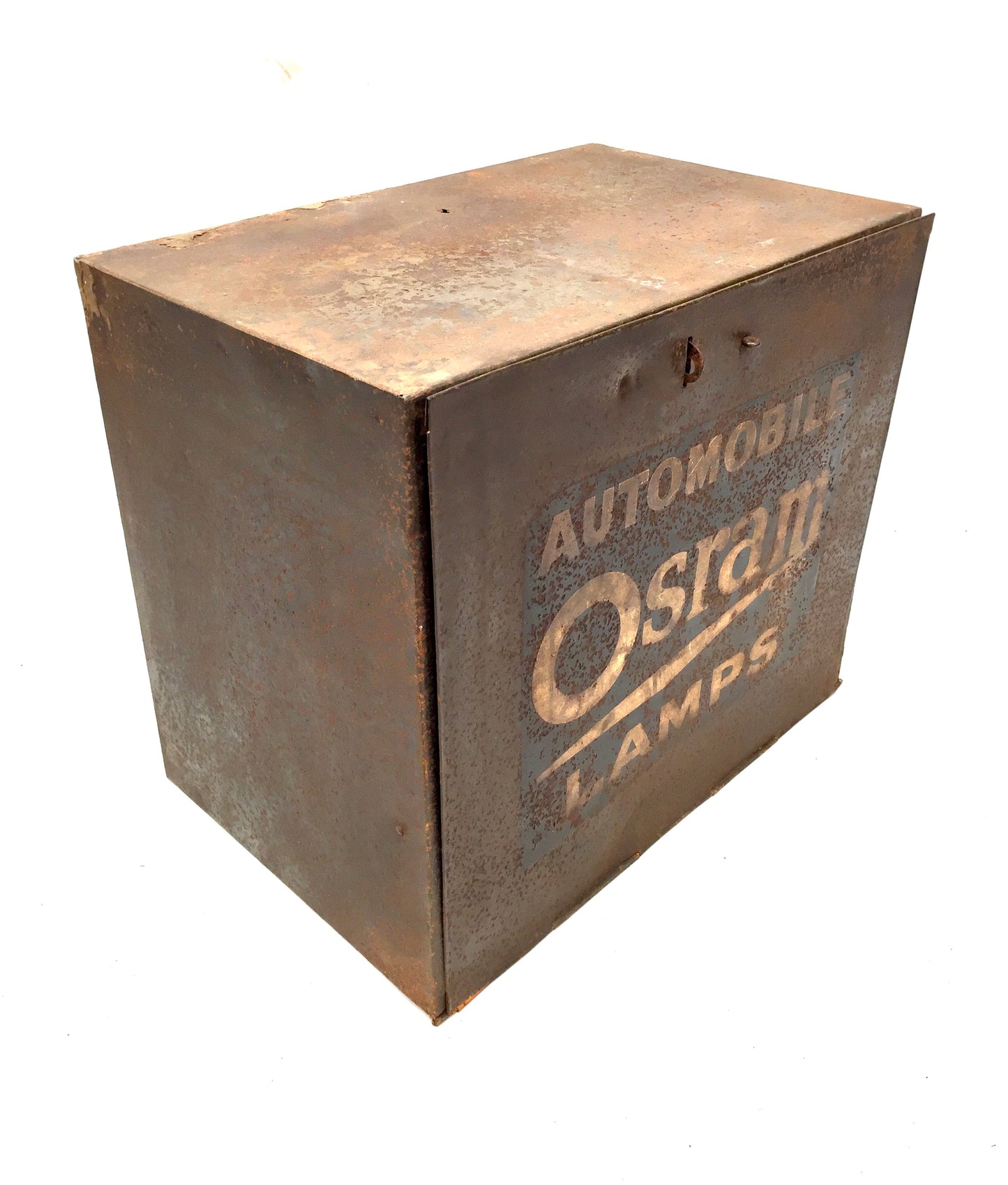 Antique Advertising - Osram Automotive Lamps / Shop Garage Display Box Cabinet