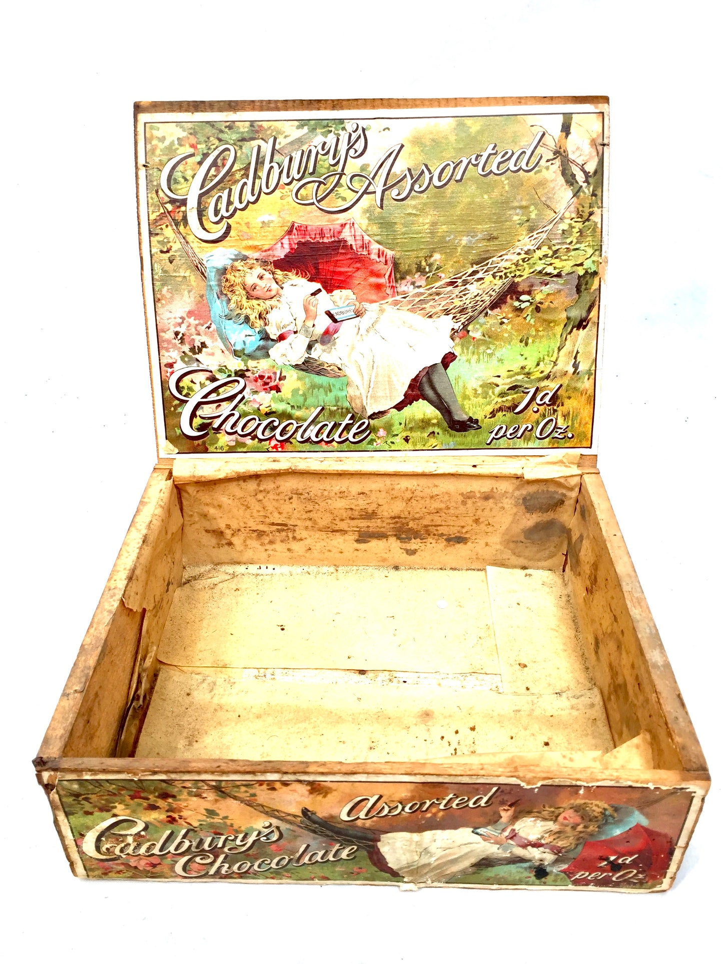 Antique Advertising - Cadbury's Chocolate Confectionery Wooden Shop Display Box