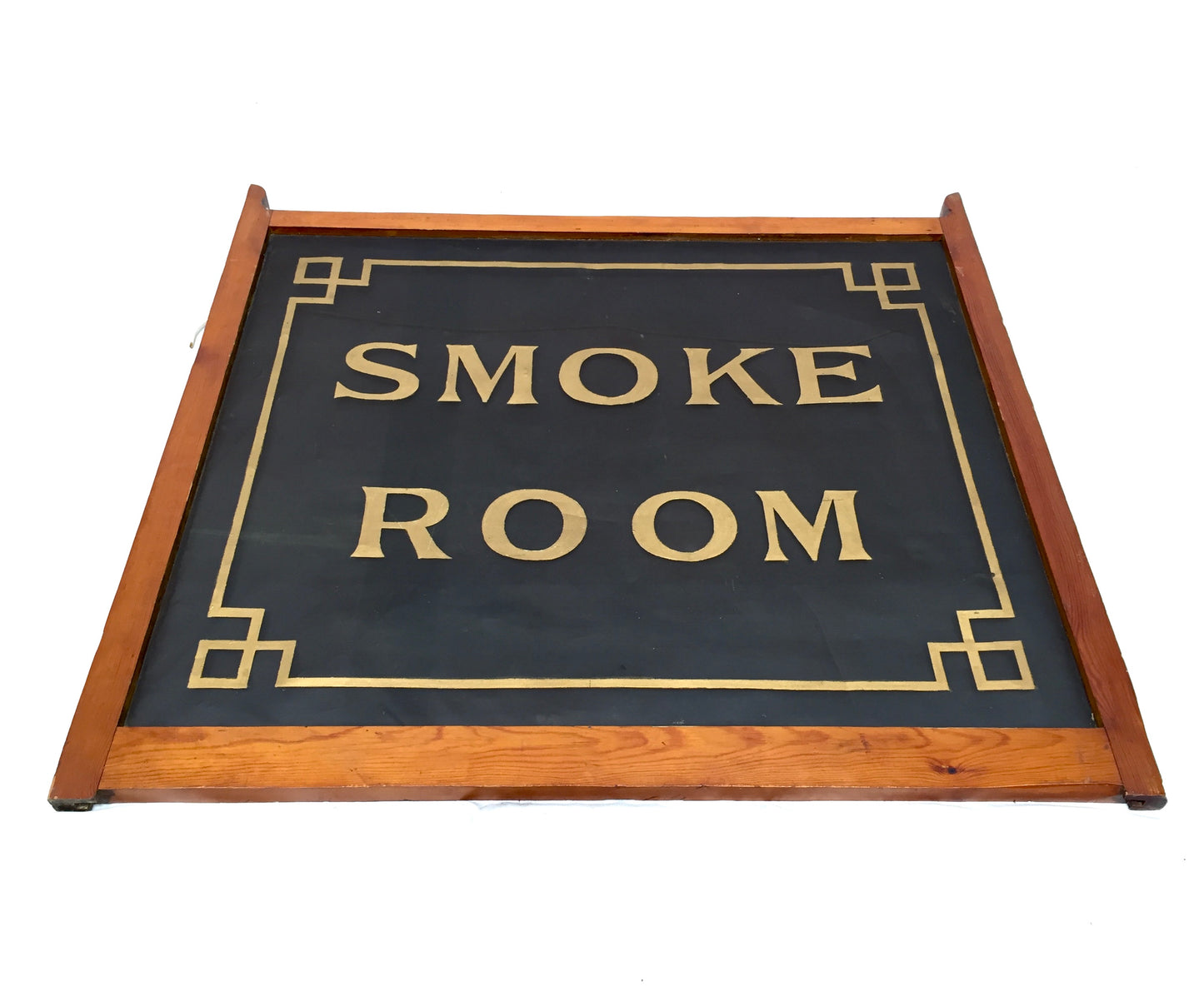 Antique Advertising - 1930s Art Deco Large Smoke Room Screen Sign / Pub / Hotel