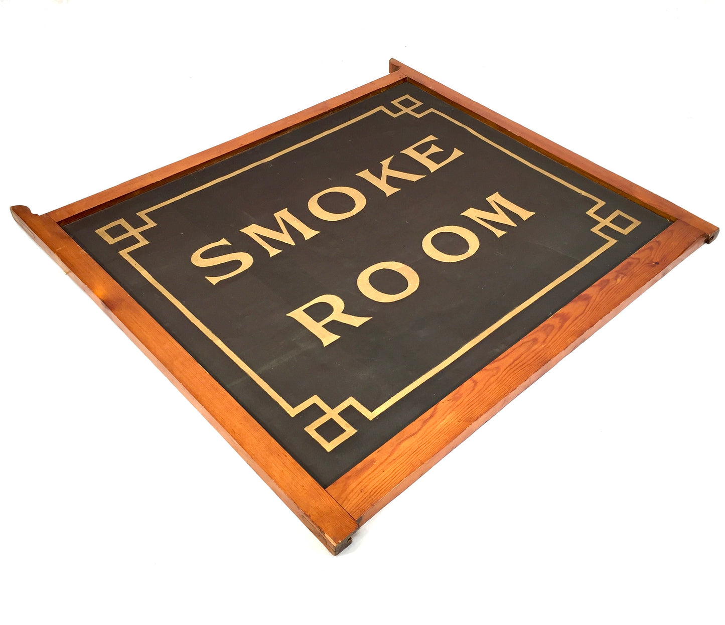 Antique Advertising - 1930s Art Deco Large Smoke Room Screen Sign / Pub / Hotel
