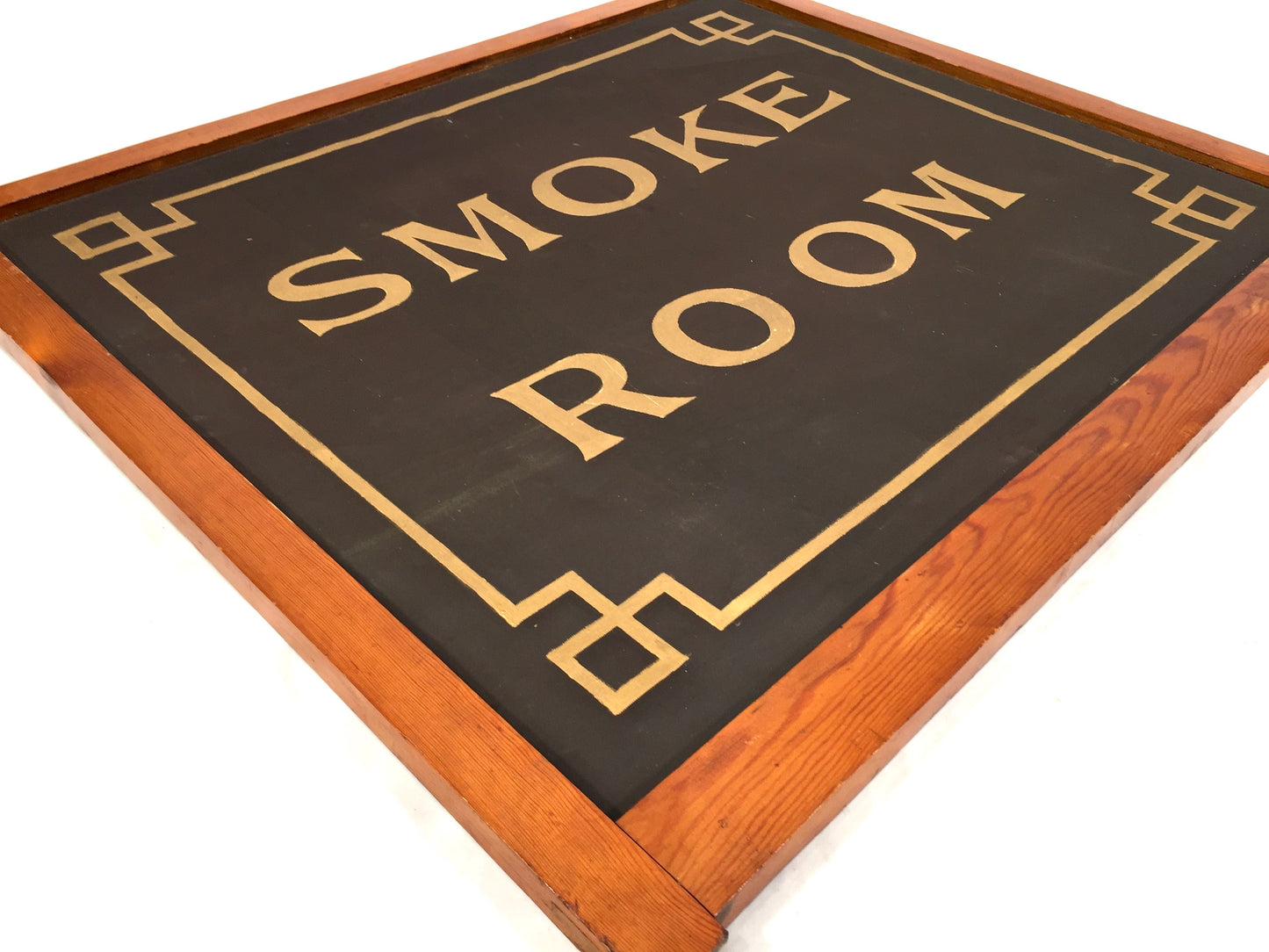Antique Advertising - 1930s Art Deco Large Smoke Room Screen Sign / Pub / Hotel