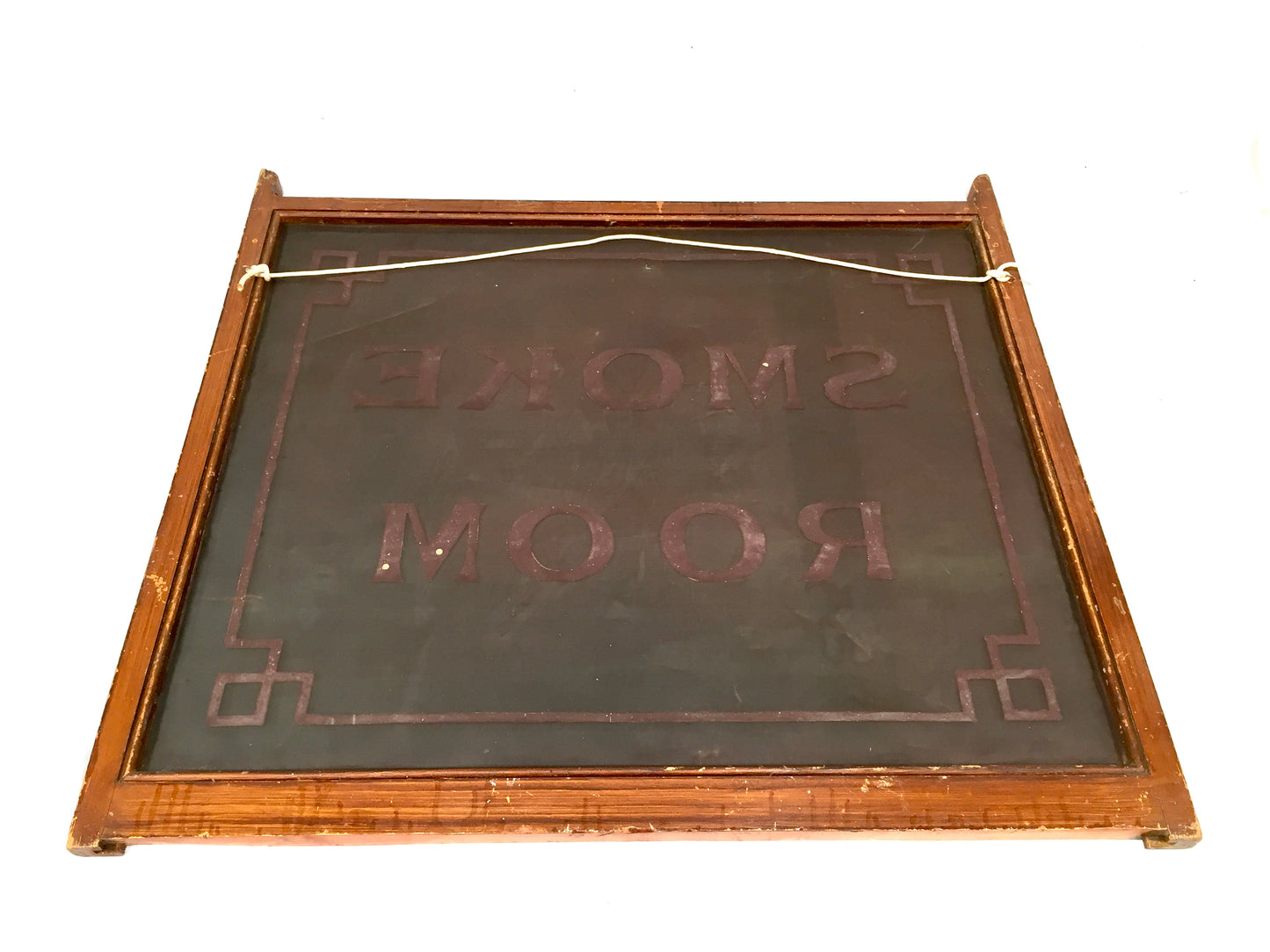 Antique Advertising - 1930s Art Deco Large Smoke Room Screen Sign / Pub / Hotel