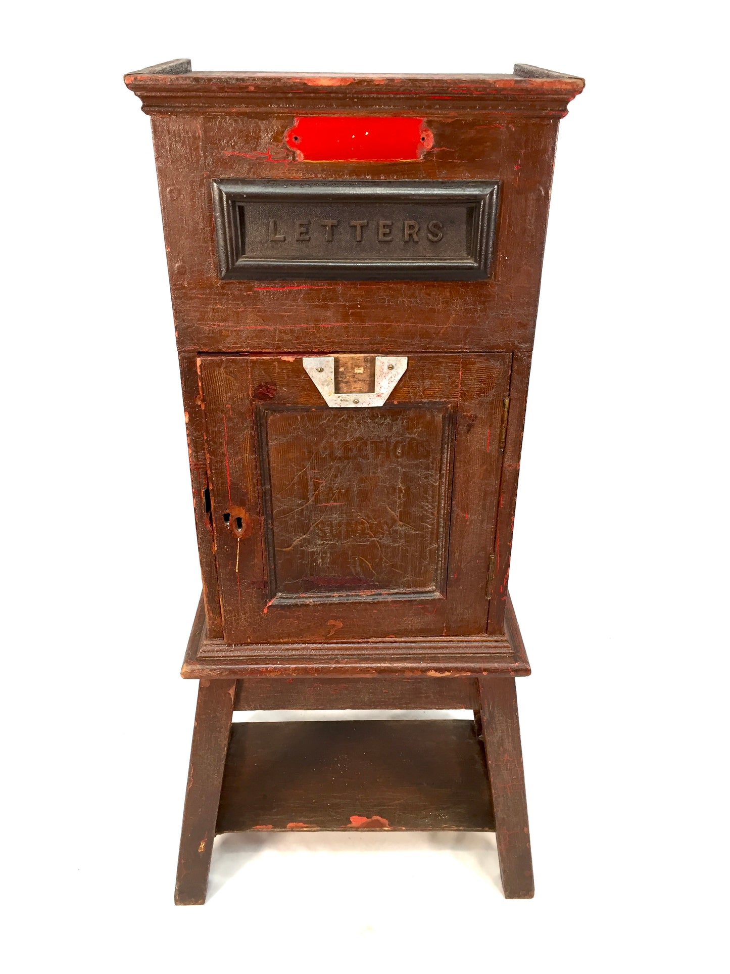 Antique Victorian Country House Wooden Letter / Post Box Storrs Hall Windermere