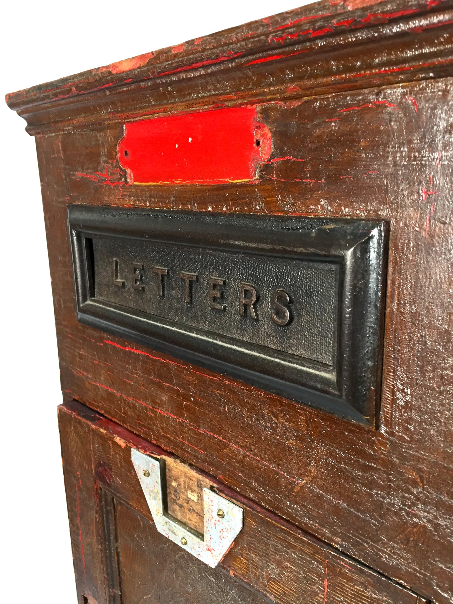 Antique Victorian Country House Wooden Letter / Post Box Storrs Hall Windermere
