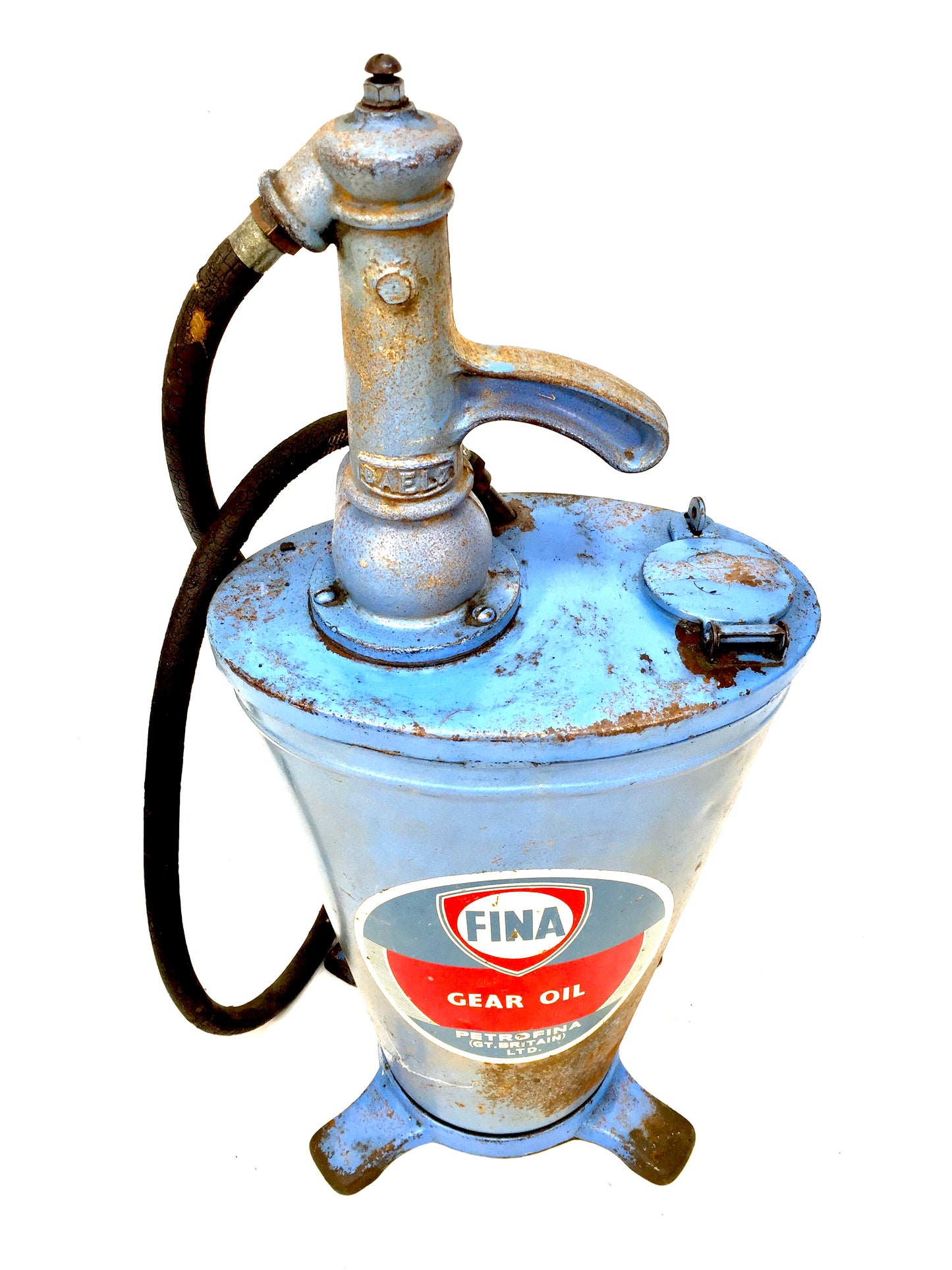 Vintage Garage Forecourt Oil Pump Dispenser for FINA Petrofina - Advertising