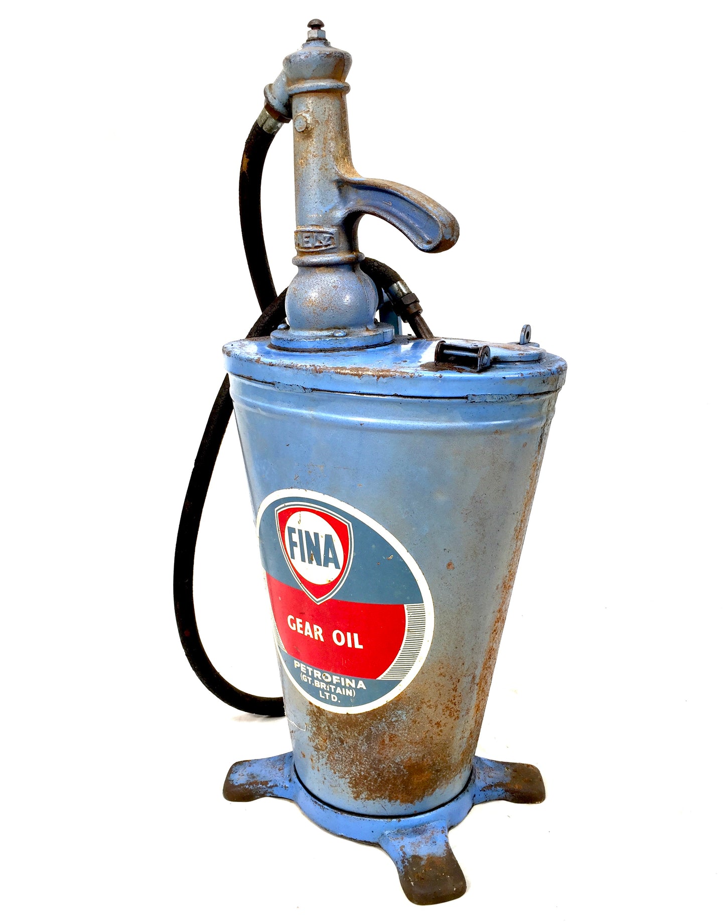 Vintage Garage Forecourt Oil Pump Dispenser for FINA Petrofina - Advertising
