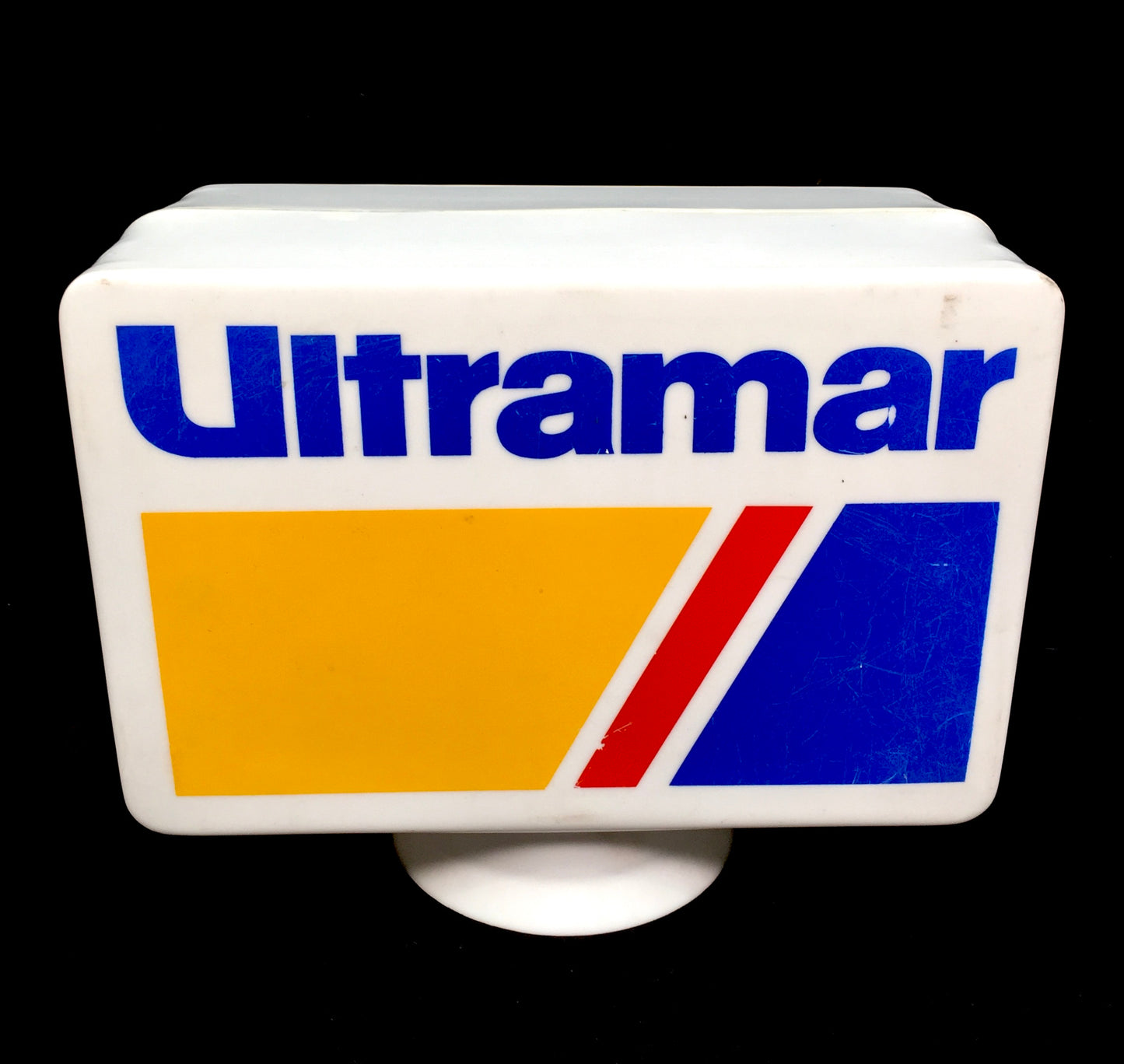 Antique Advertising - Original Vintage Plastic Ultramar Petrol Pump Globe