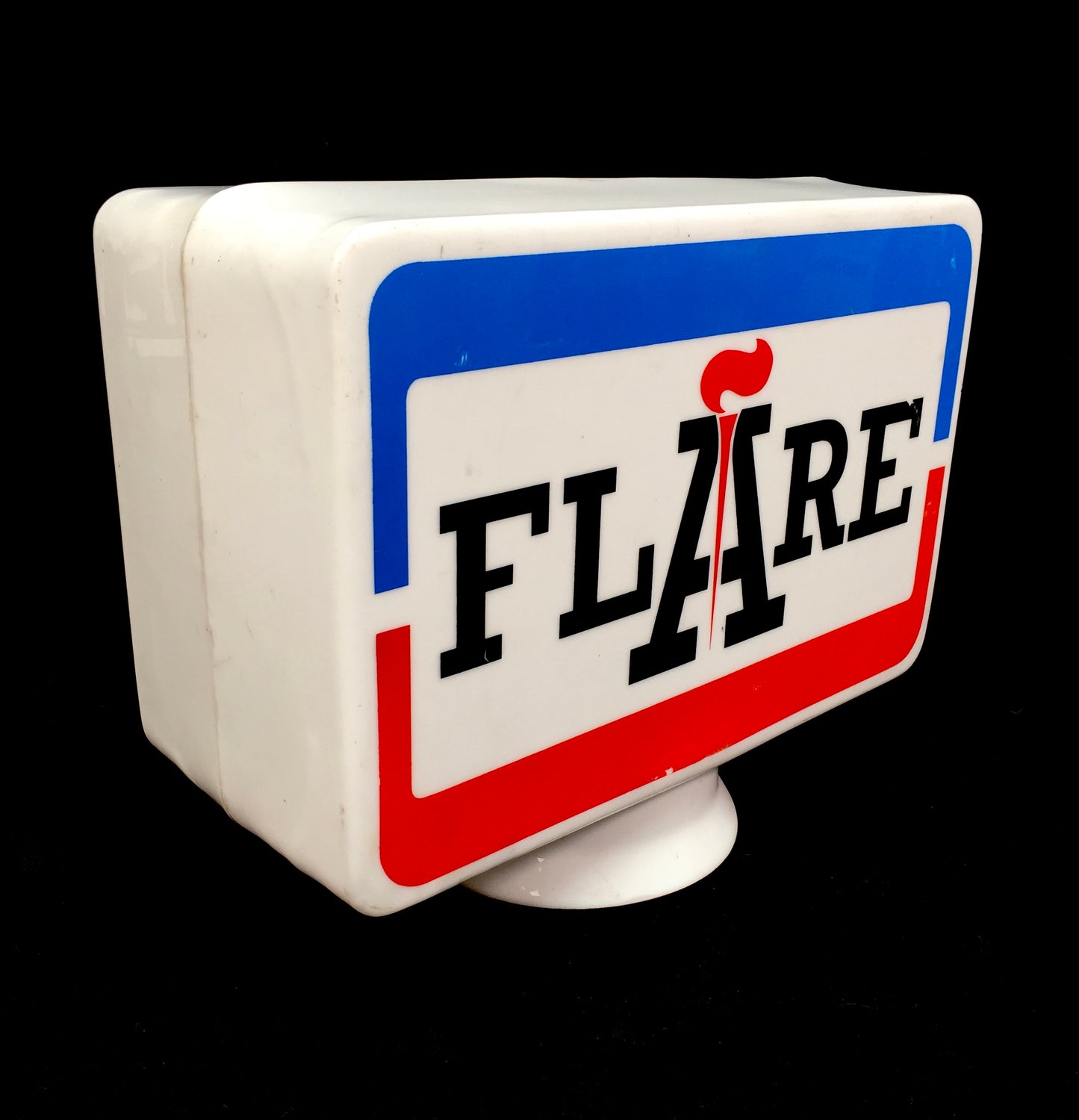 Antique Advertising - Original Vintage 1970s Plastic Flare Petrol Pump Globe