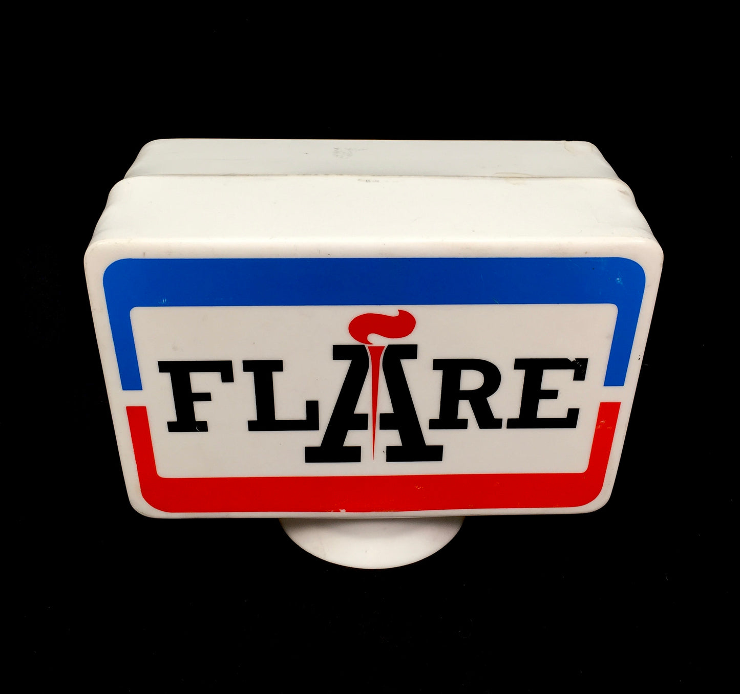 Antique Advertising - Original Vintage 1970s Plastic Flare Petrol Pump Globe