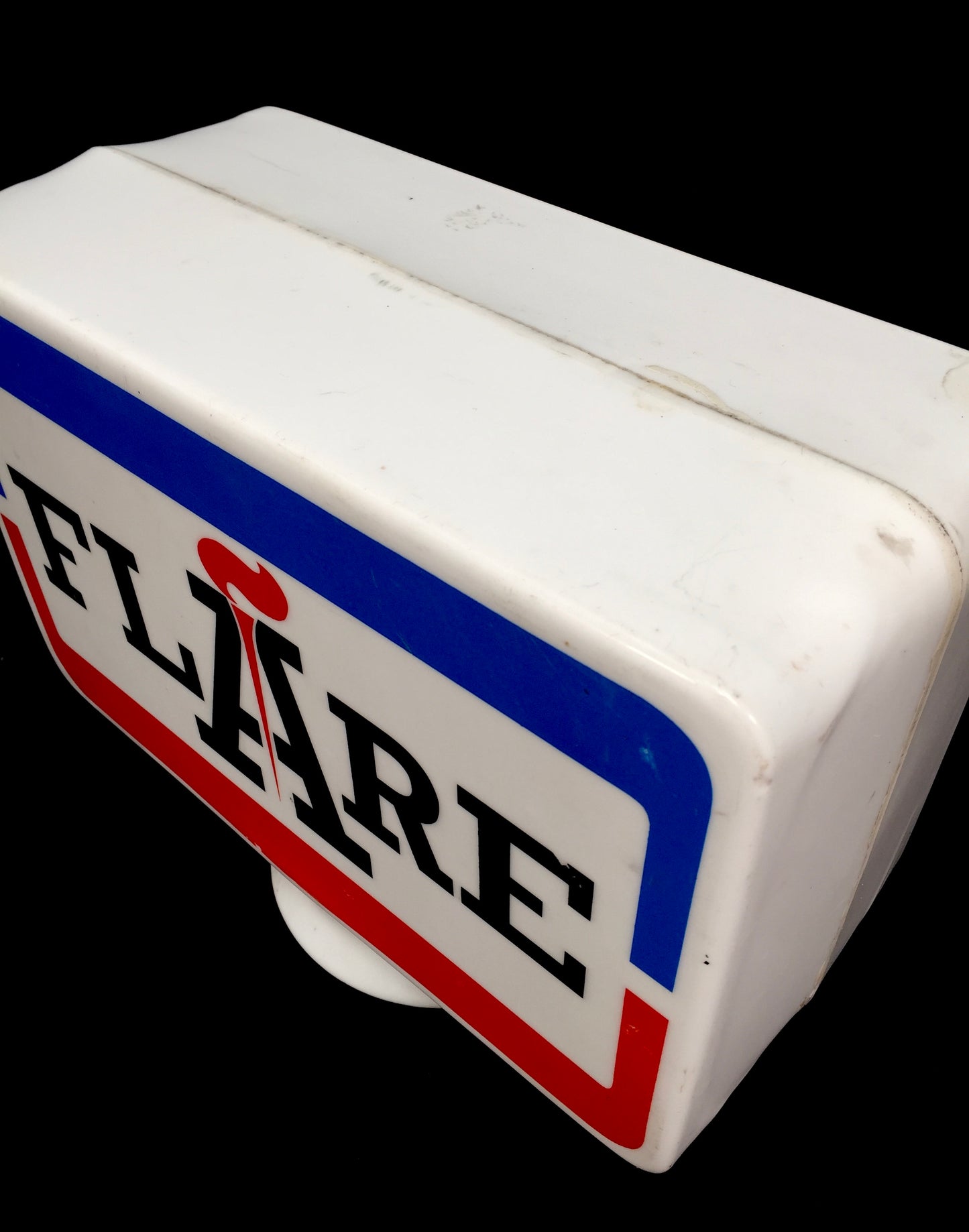 Antique Advertising - Original Vintage 1970s Plastic Flare Petrol Pump Globe