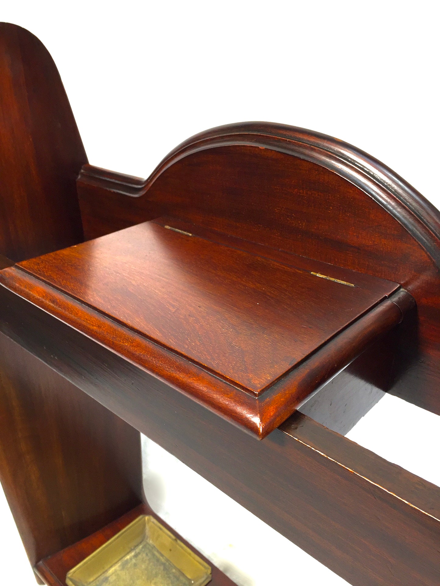 Antique English Mahogany Wooden Propeller Shaped Umbrella & Stick Stand c.1930