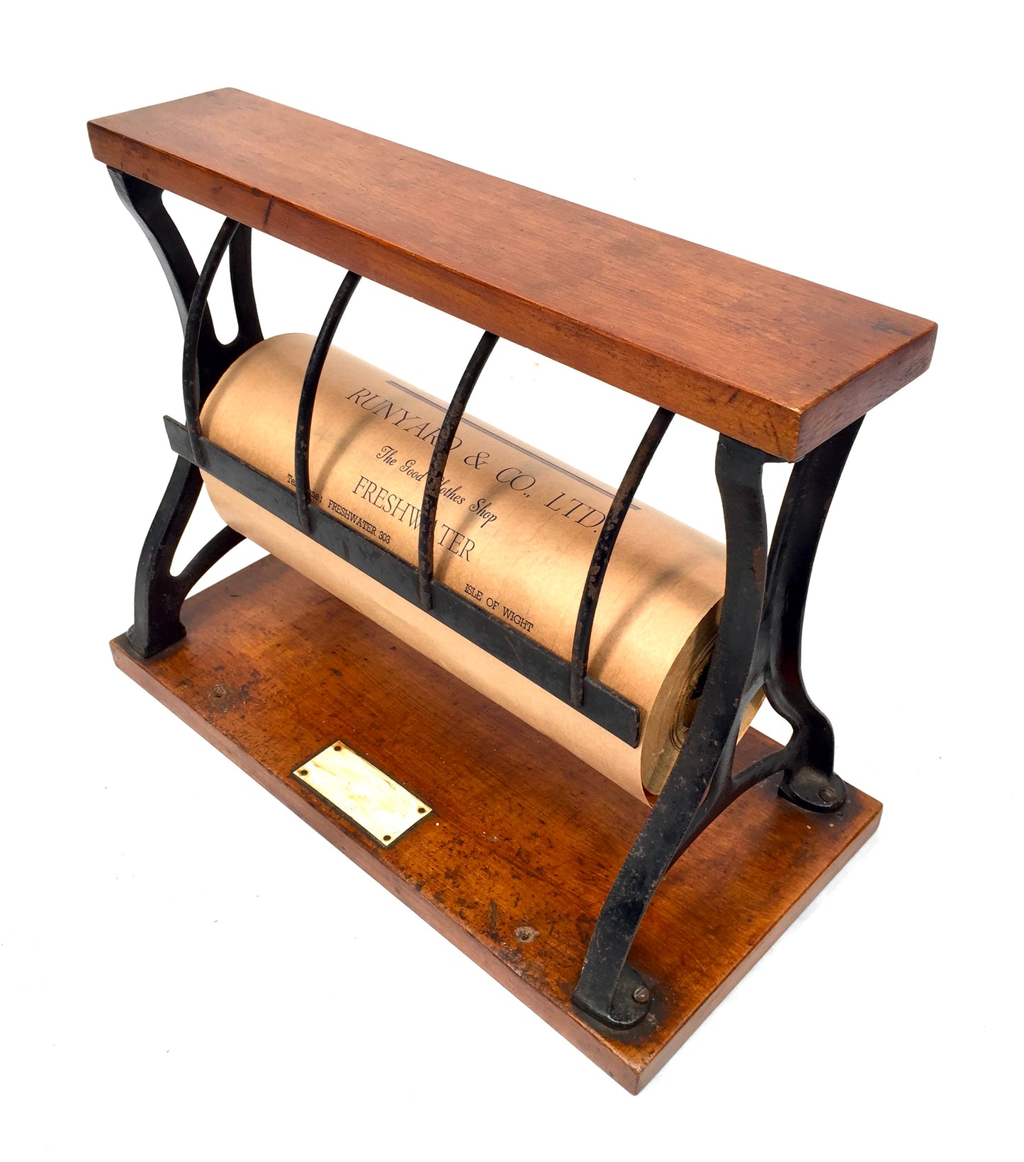 Antique Advertising - Haberdashery Shop Counter Paper Roll Dispenser &amp; Cutter