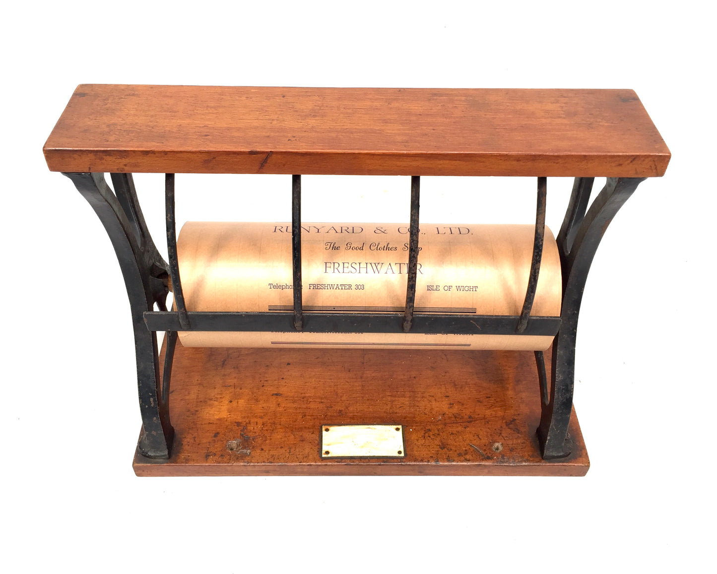 Antique Advertising - Haberdashery Shop Counter Paper Roll Dispenser &amp; Cutter