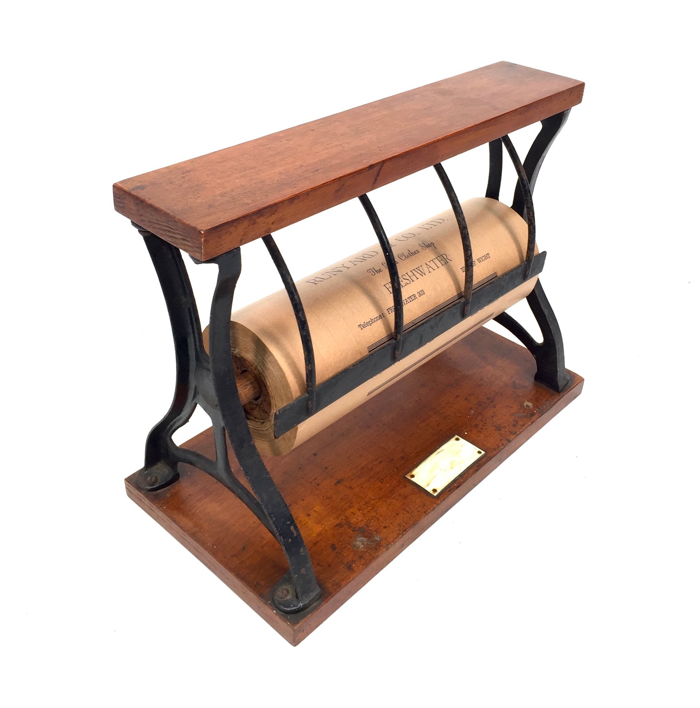Antique Advertising - Haberdashery Shop Counter Paper Roll Dispenser &amp; Cutter