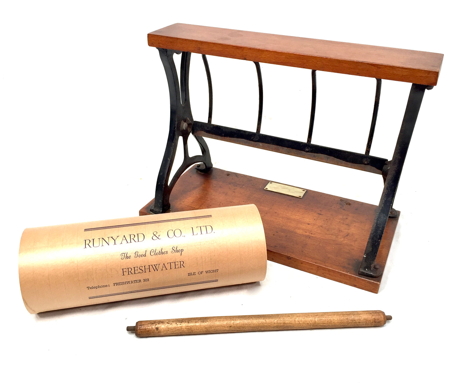 Antique Advertising - Haberdashery Shop Counter Paper Roll Dispenser &amp; Cutter