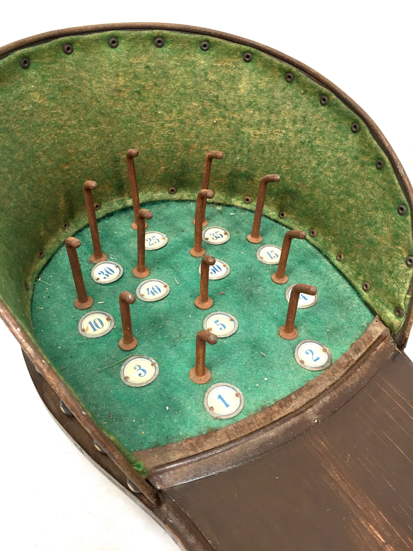 Antique Tabletop / Bar Top Ringtoss Shooting Parlour Game / Working Order c.1910