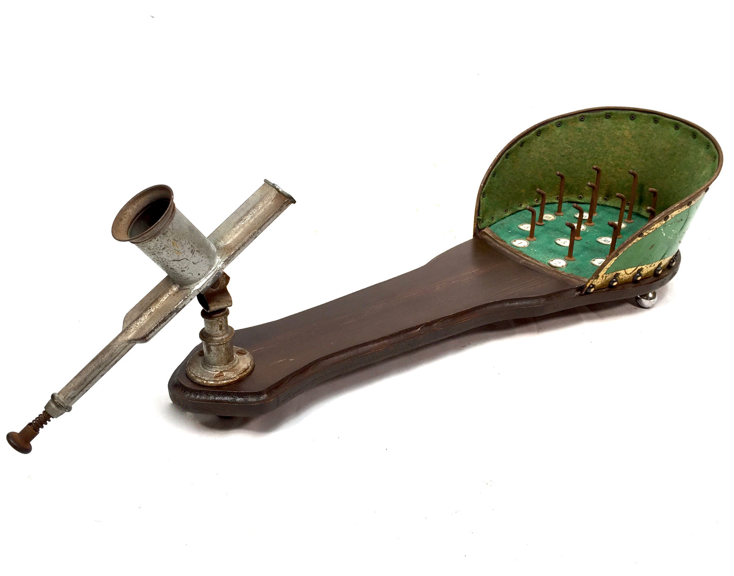 Antique Tabletop / Bar Top Ringtoss Shooting Parlour Game / Working Order c.1910