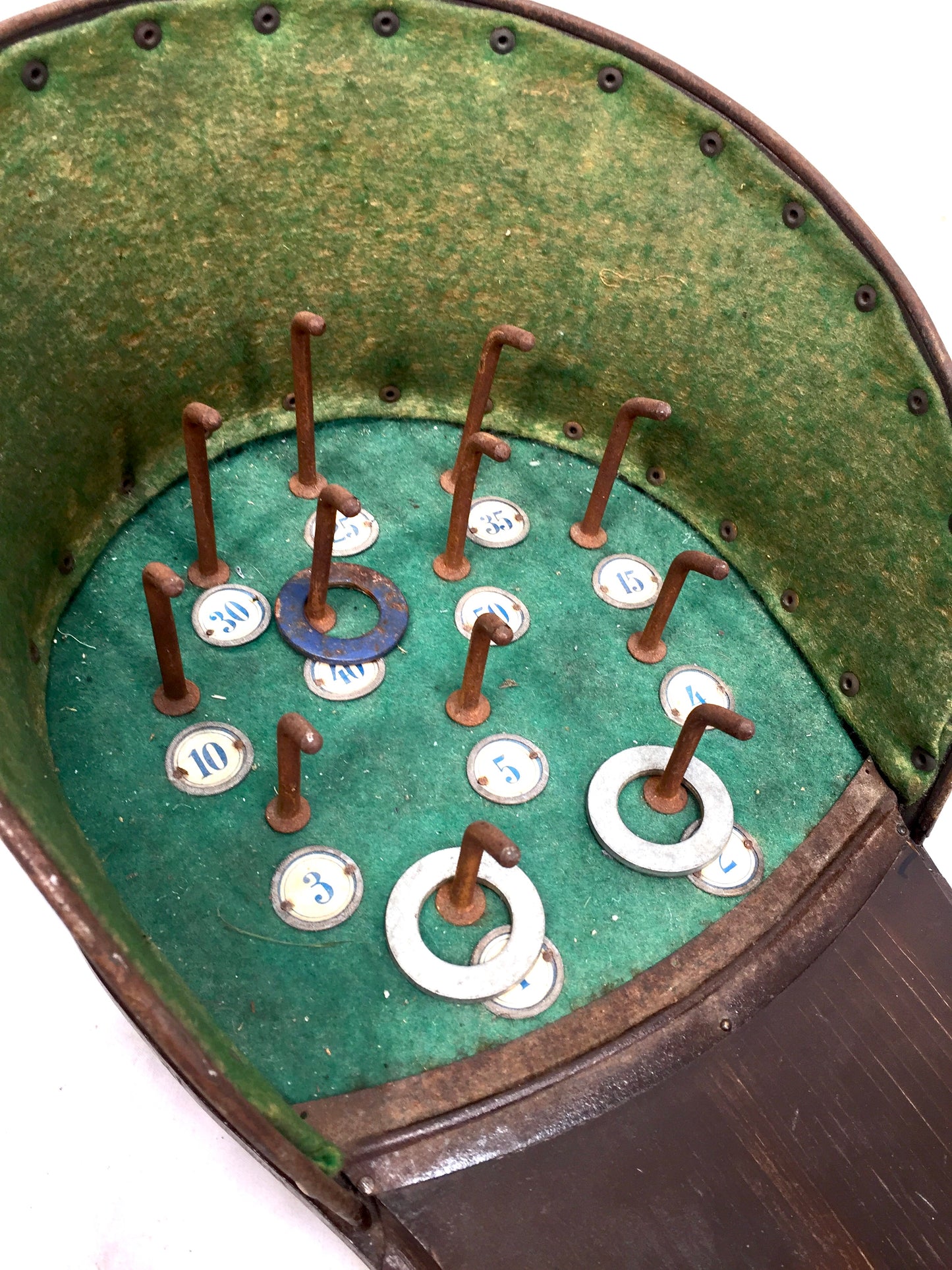 Antique Tabletop / Bar Top Ringtoss Shooting Parlour Game / Working Order c.1910