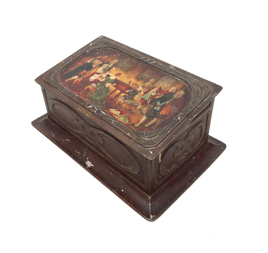 Antique Advertising - Macfarlane Lang &amp; Co Mozart Casket Biscuit Tin c.1910
