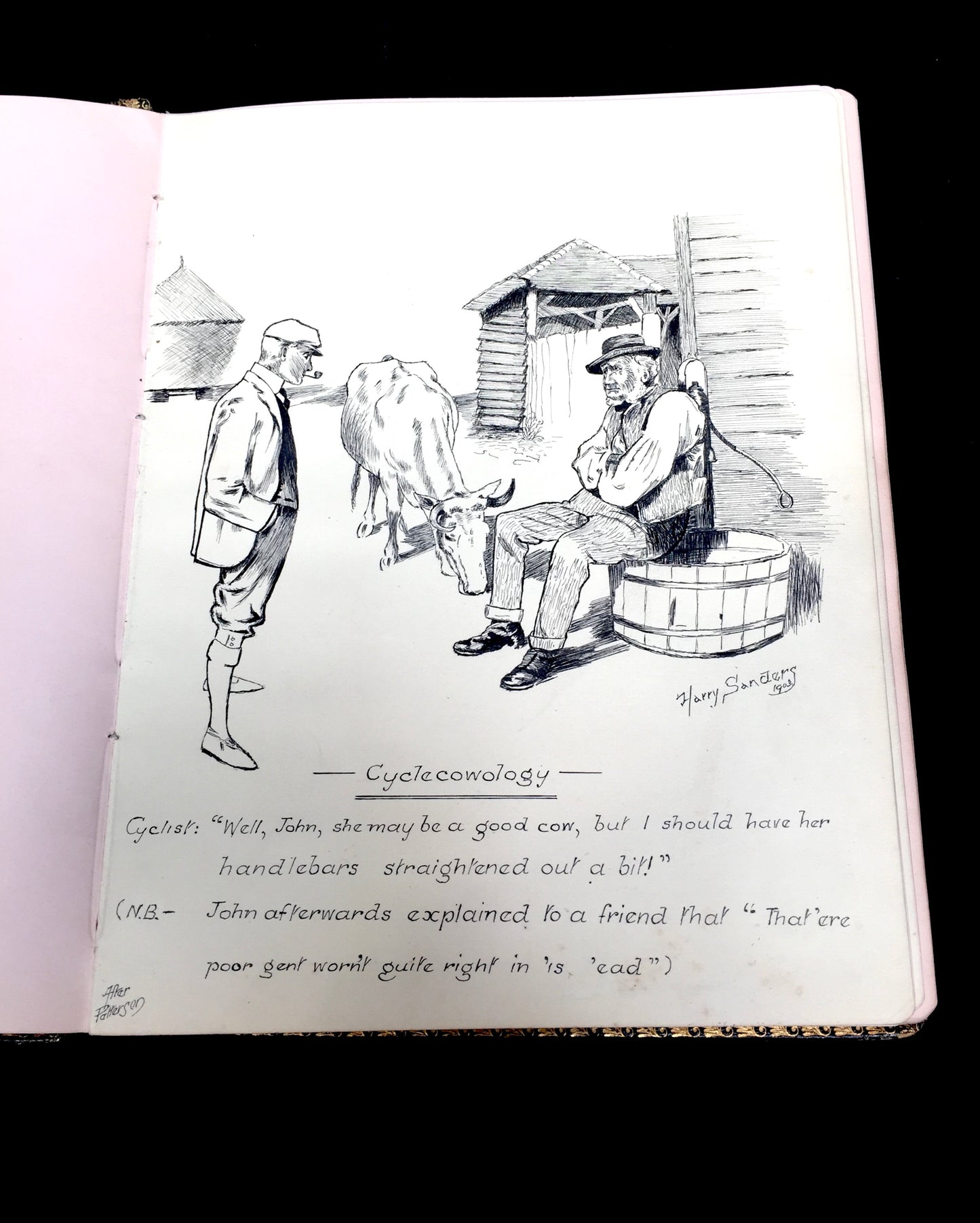Antique Edwardian Early 20th Century Sketch Book / Album / Artists Drawings