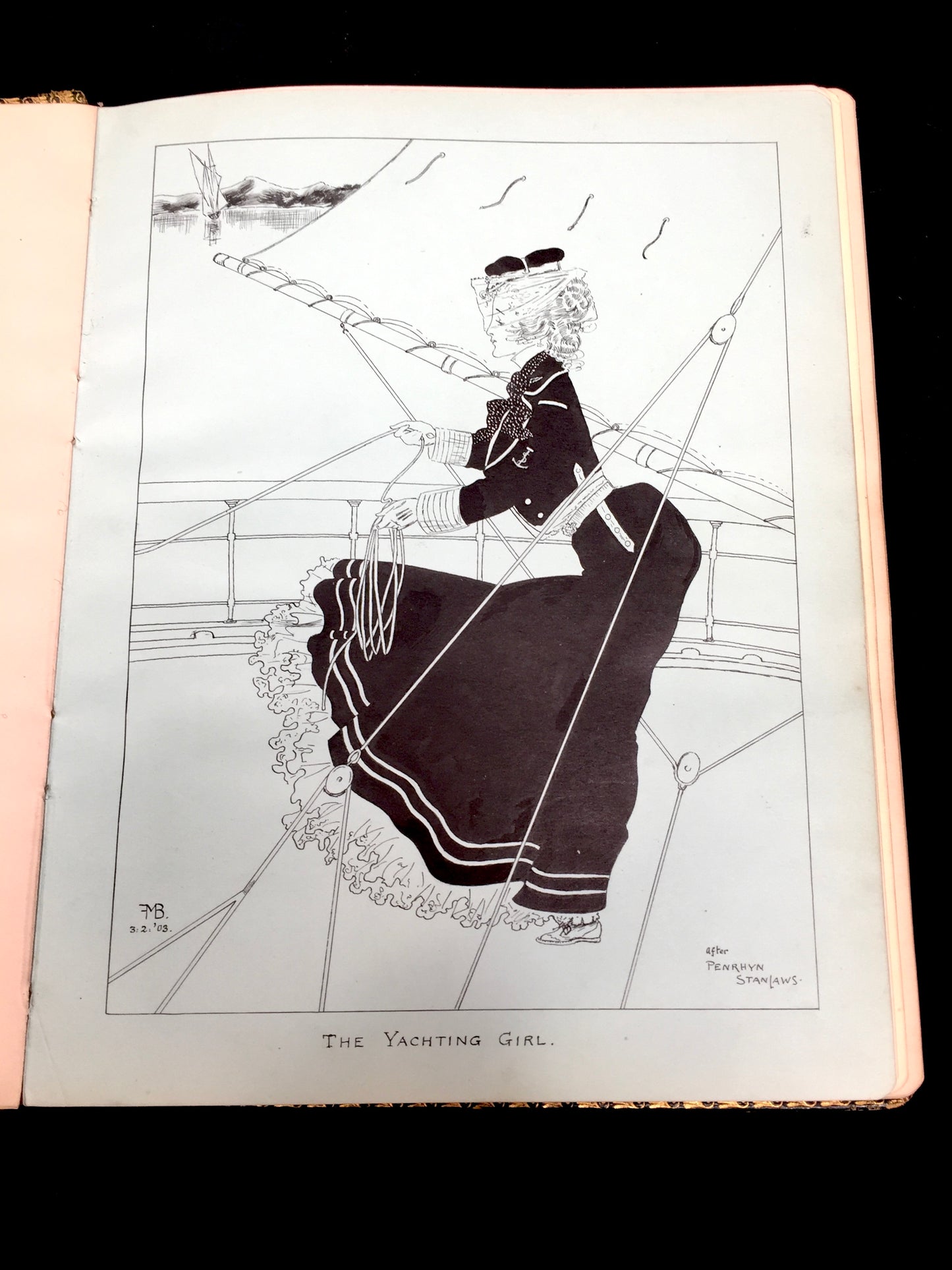 Antique Edwardian Early 20th Century Sketch Book / Album / Artists Drawings