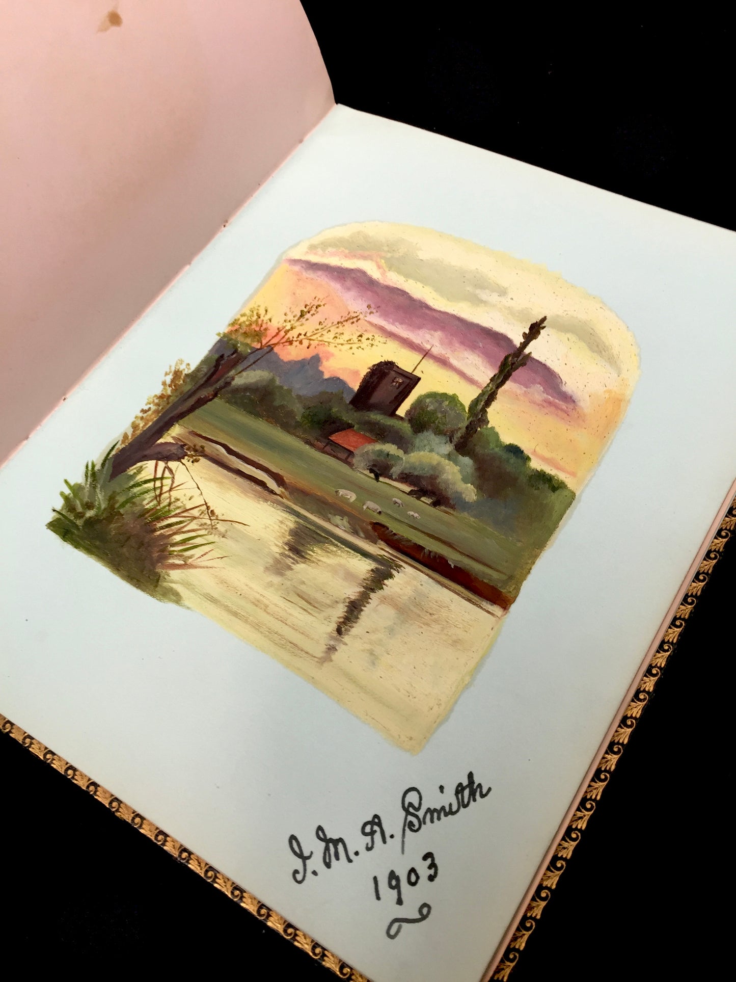 Antique Edwardian Early 20th Century Sketch Book / Album / Artists Drawings