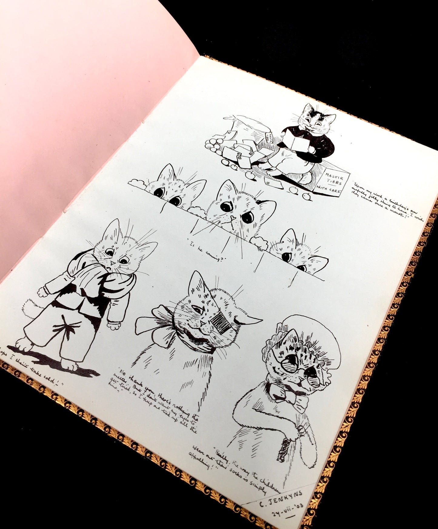 Antique Edwardian Early 20th Century Sketch Book / Album / Artists Drawings