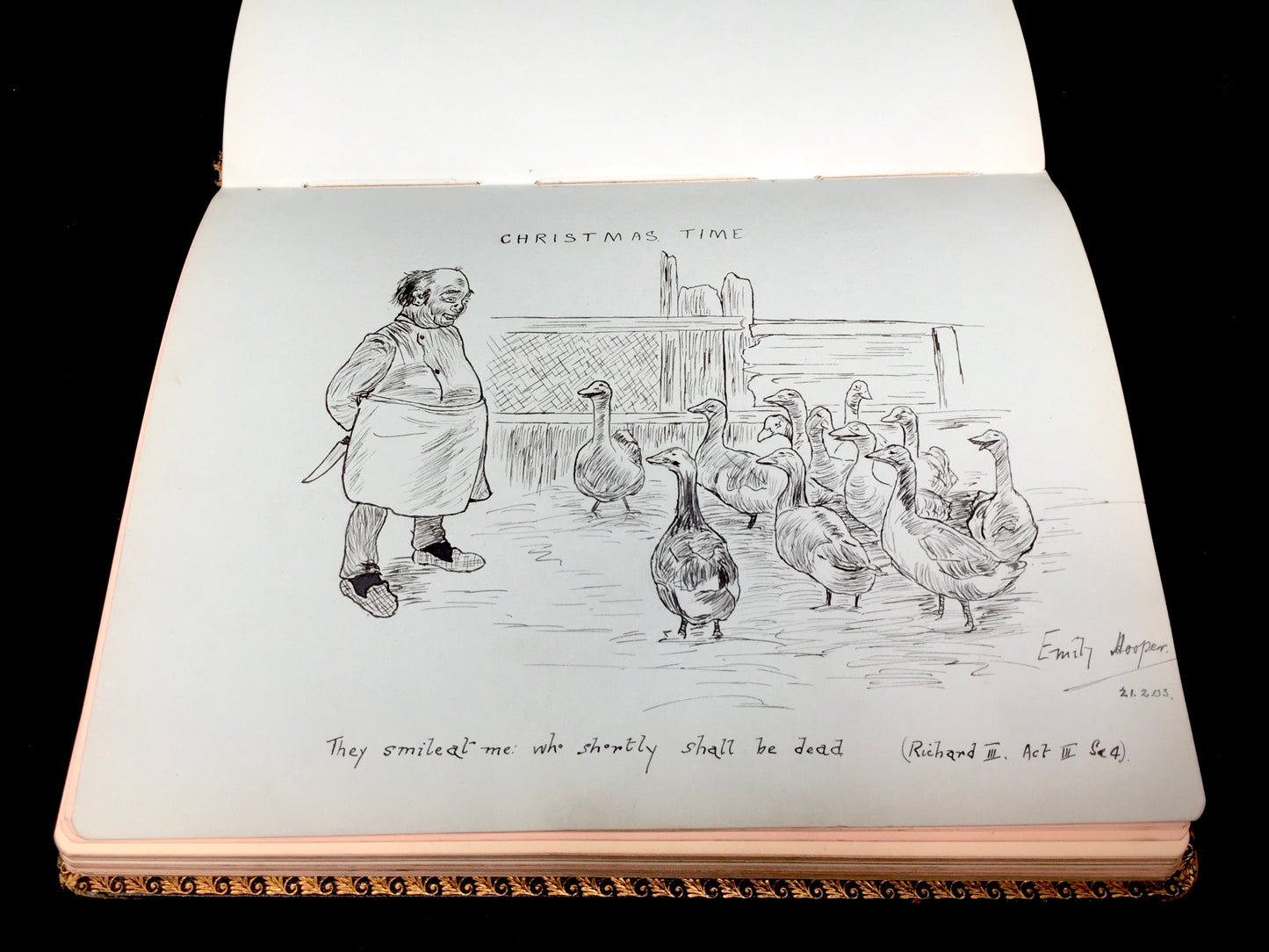Antique Edwardian Early 20th Century Sketch Book / Album / Artists Drawings