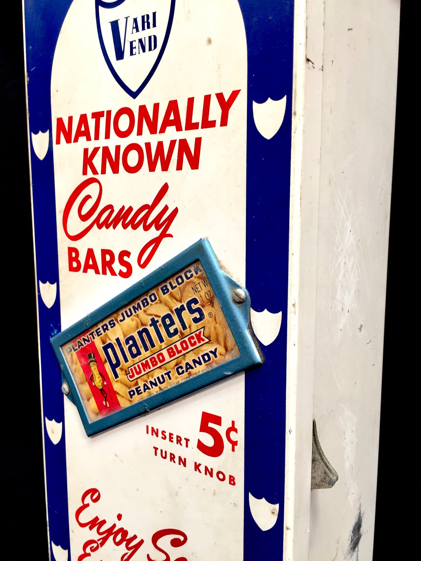 Antique Advertising - Vari-Vend Wall Mounted Candy Bars Vending Machine c.1960