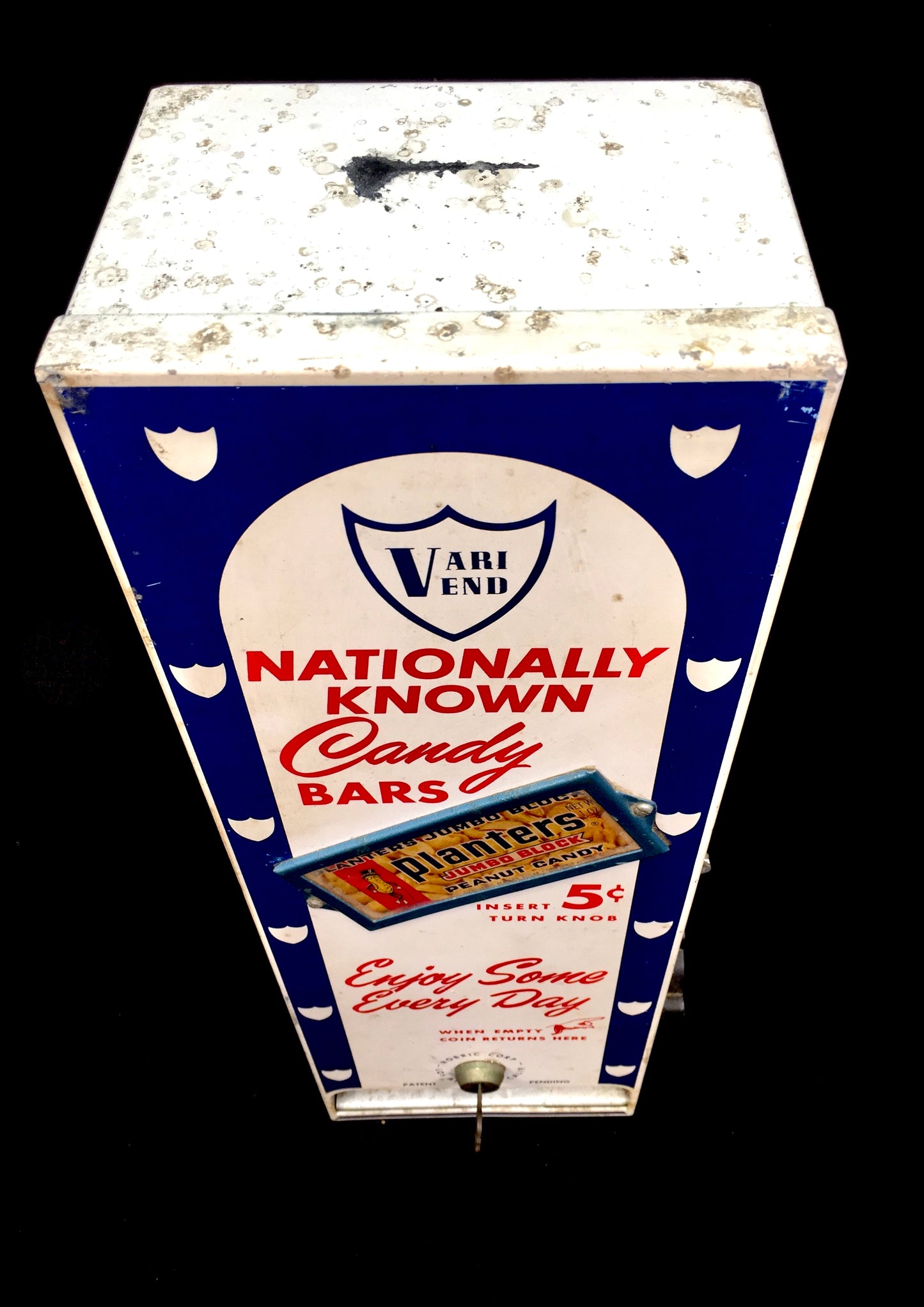 Antique Advertising - Vari-Vend Wall Mounted Candy Bars Vending Machine c.1960