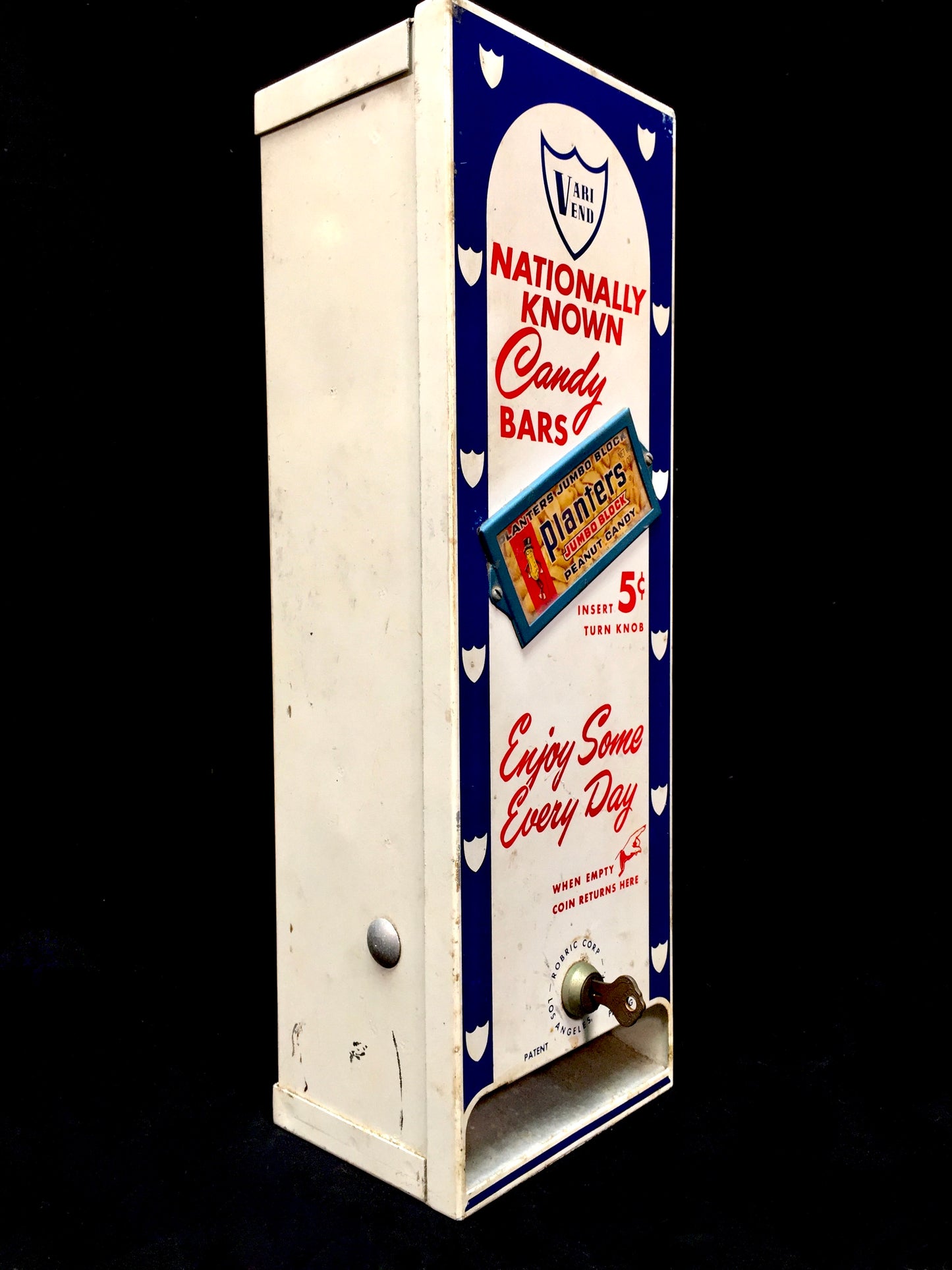 Antique Advertising - Vari-Vend Wall Mounted Candy Bars Vending Machine c.1960
