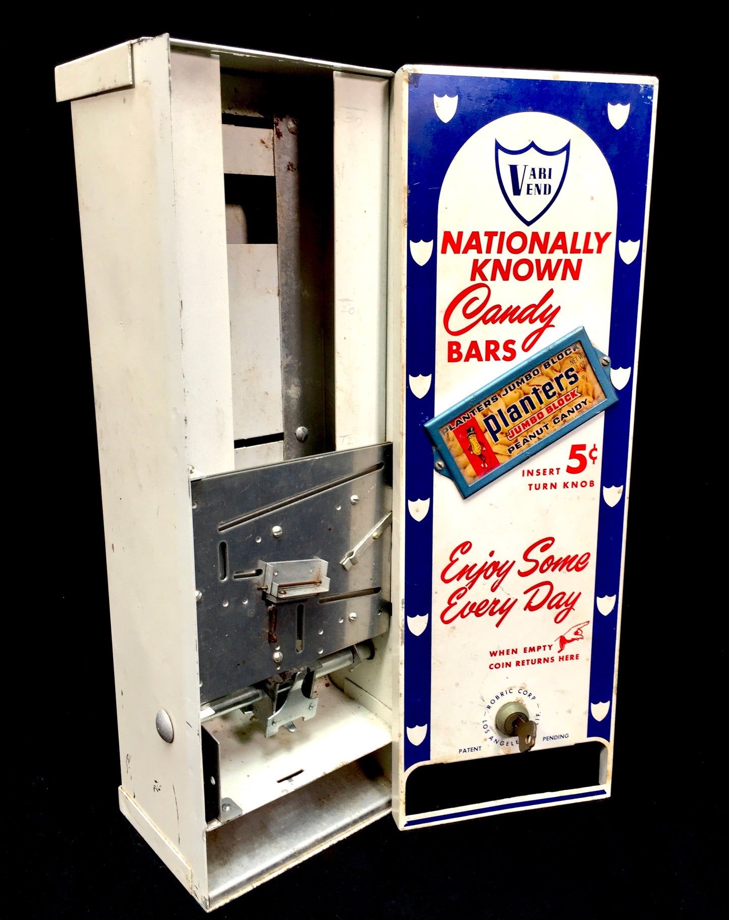 Antique Advertising - Vari-Vend Wall Mounted Candy Bars Vending Machine c.1960