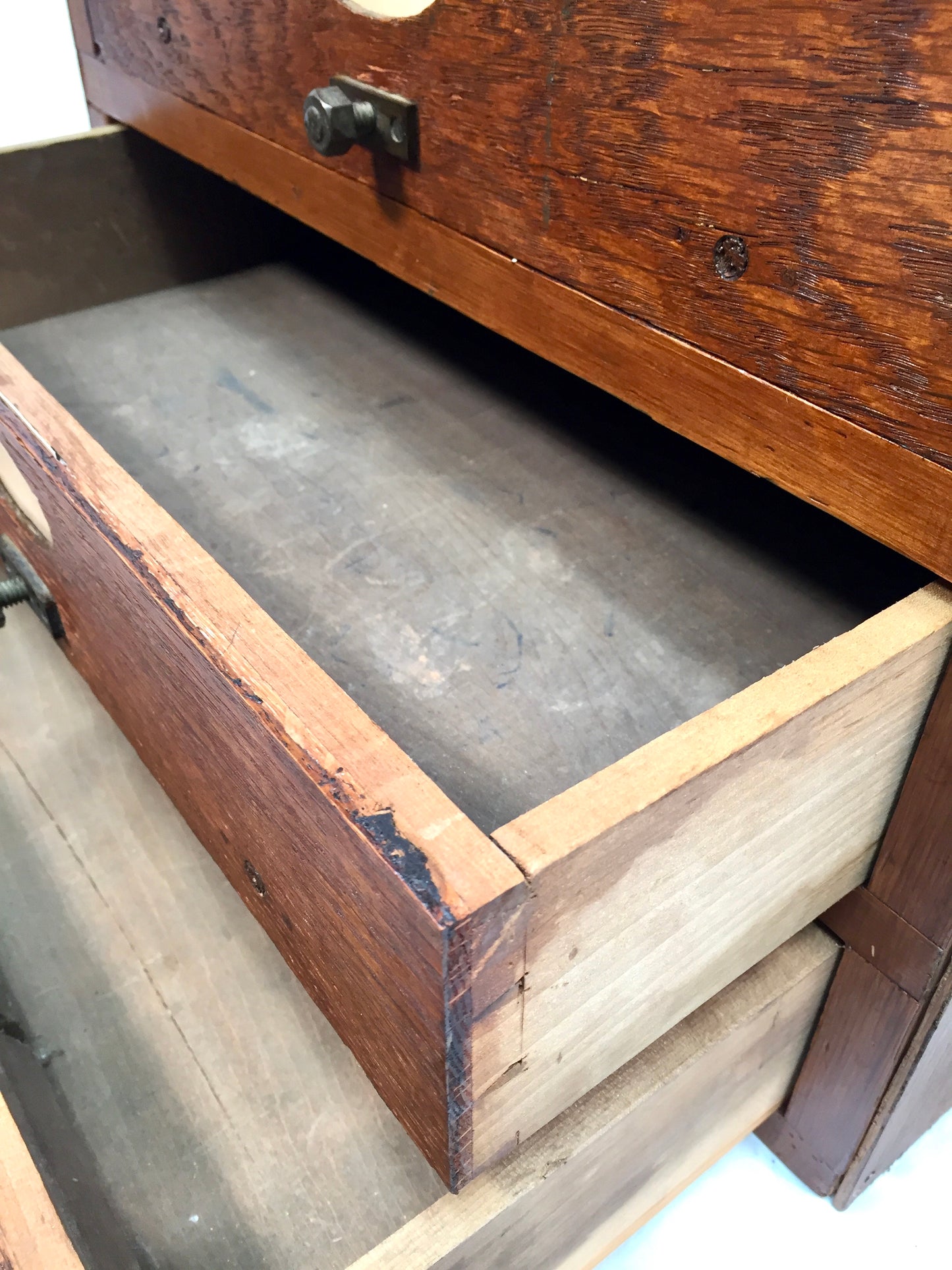 Antique Large Wooden Chest of Filing Drawers / Storage Box / Cabinet c.1930